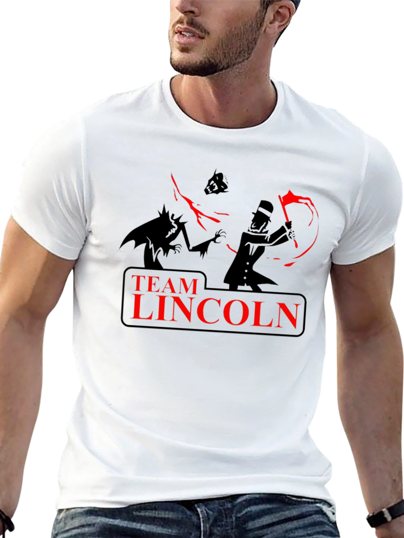 Team Lincoln T-Shirt Funny Vampire Hunter Graphic Tee