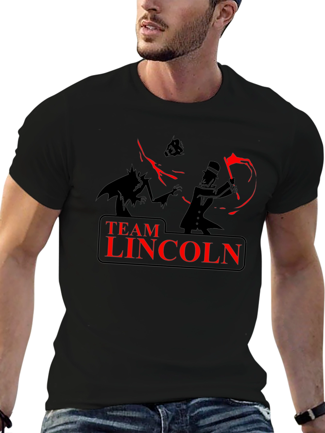 Team Lincoln T-Shirt Funny Vampire Hunter Graphic Tee