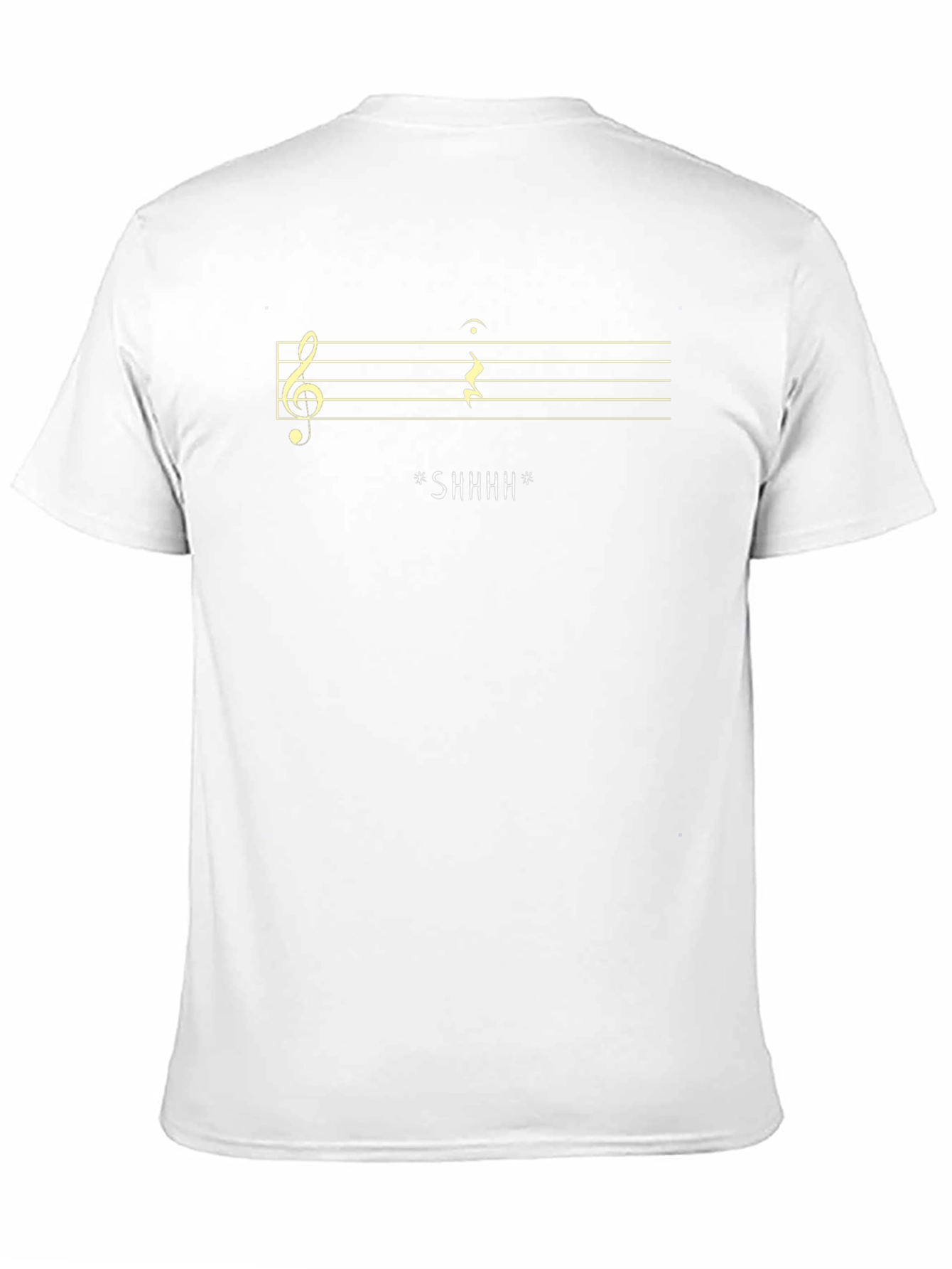 Shhh Music T-Shirt - Clever Treble Clef Rest Design