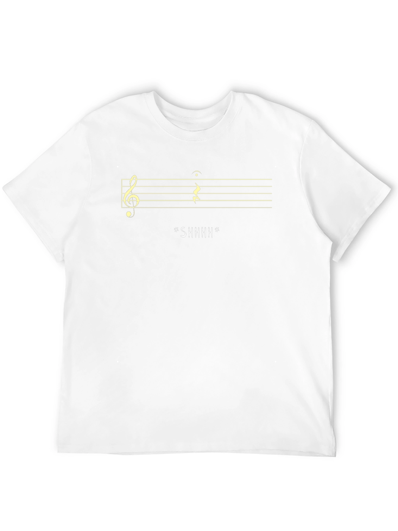Shhh Music T-Shirt - Clever Treble Clef Rest Design