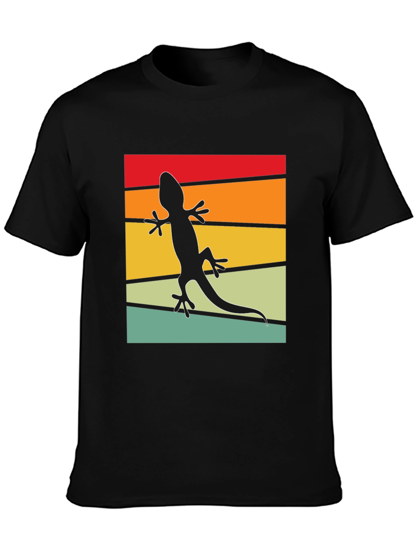 Retro Lizard T-Shirt - Cool Reptile Silhouette Tee