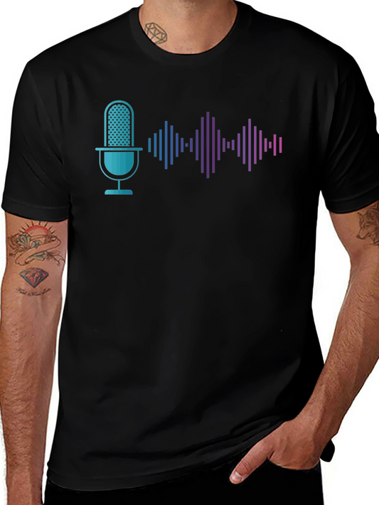 Podcast Wave Graphic Tee - Black