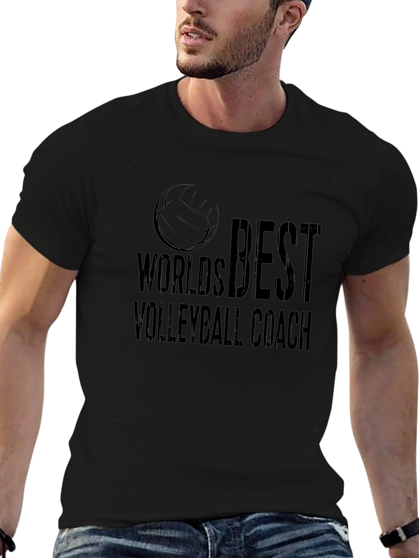 Worlds Best Volleyball Coach Black T-Shirt