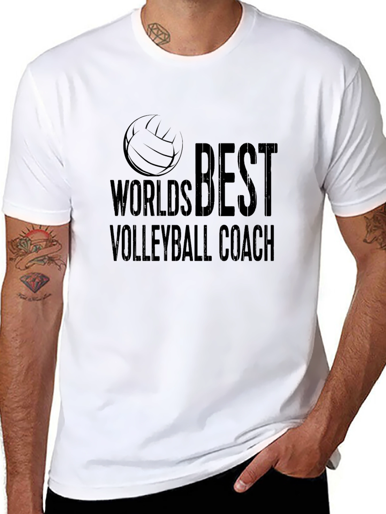 Worlds Best Volleyball Coach Black T-Shirt