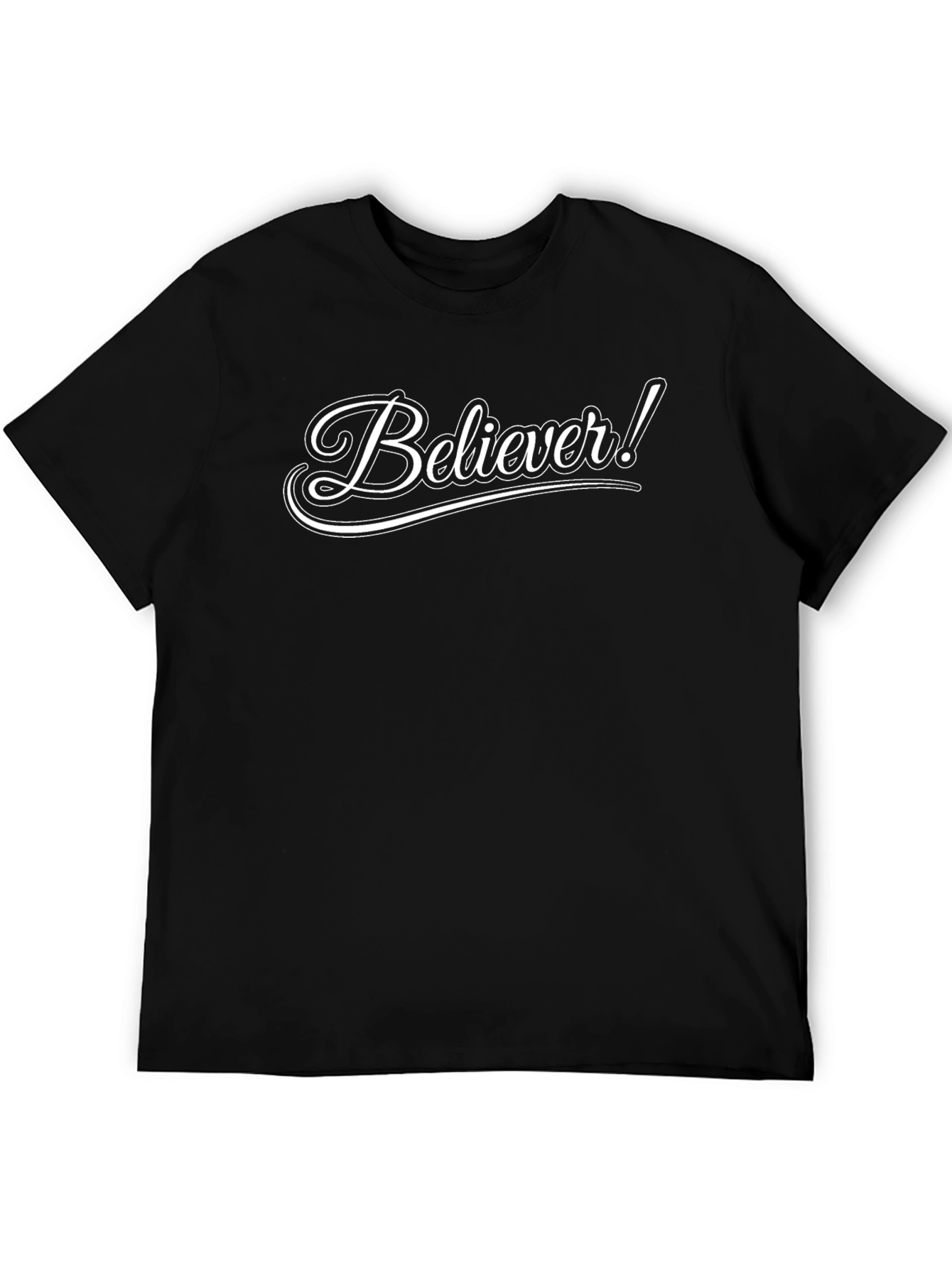 Believer Graphic Tee - Classic Black Cotton Shirt