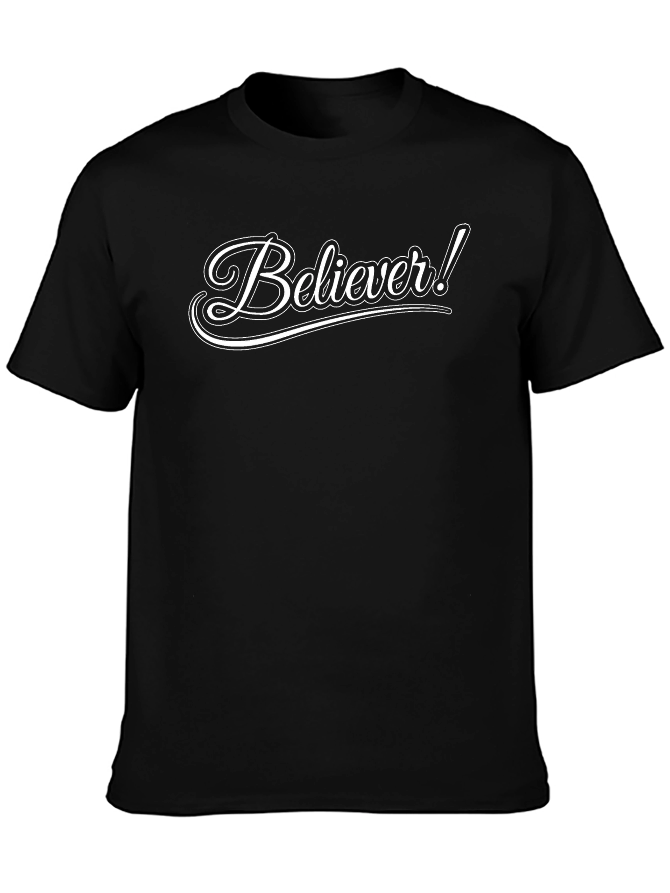 Believer Graphic Tee - Classic Black Cotton Shirt
