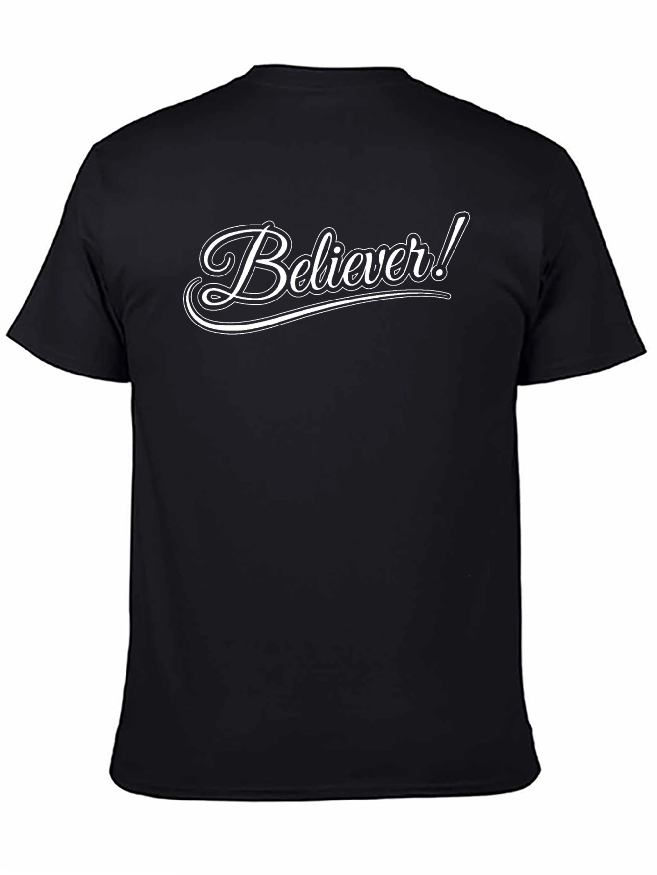 Believer Graphic Tee - Classic Black Cotton Shirt