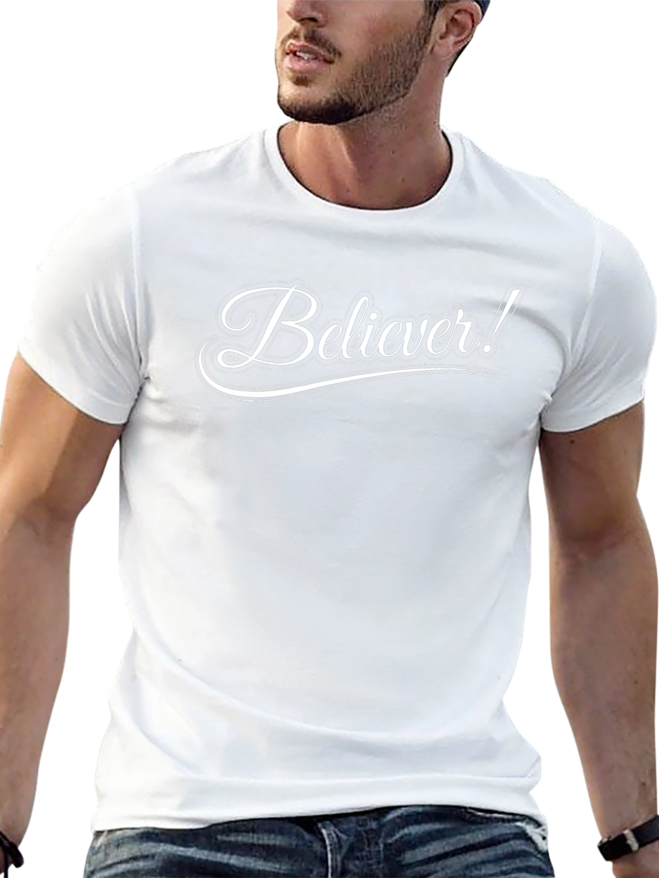Believer Graphic Tee - Classic Black Cotton Shirt