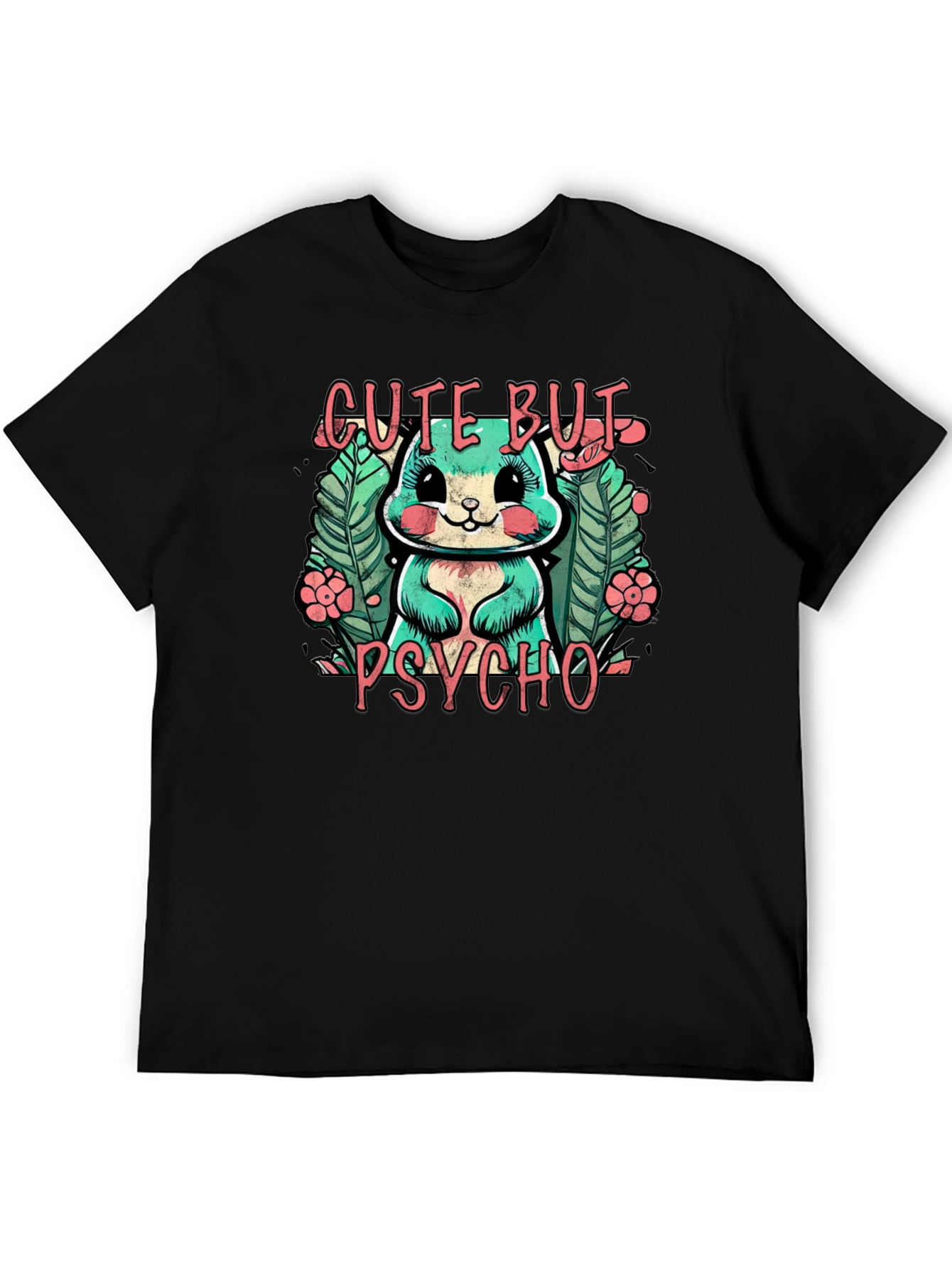 Cute But Psycho Bunny Graphic T-Shirt