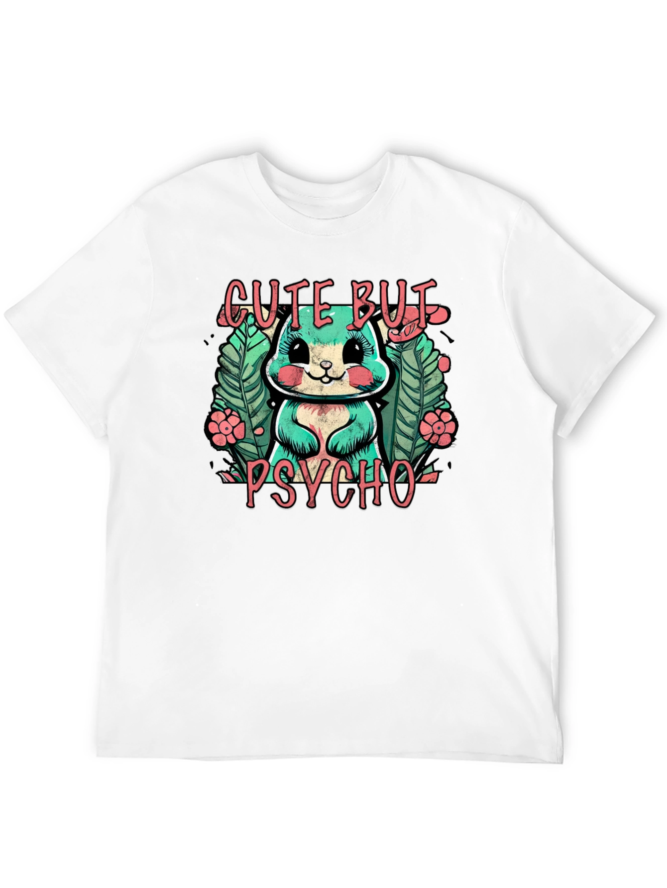 Cute But Psycho Bunny Graphic T-Shirt