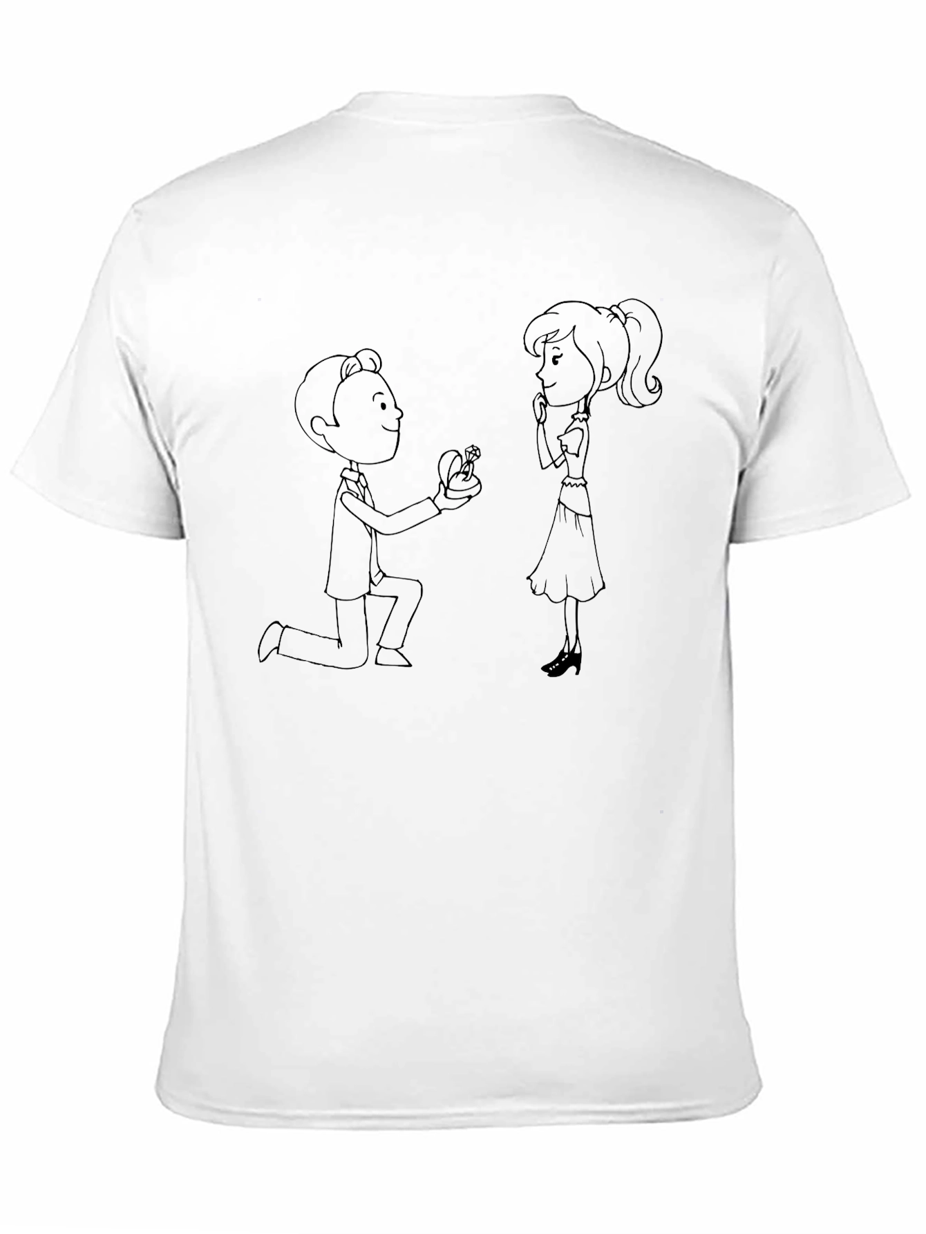 Proposal Graphic Tee - Black Cotton T-Shirt