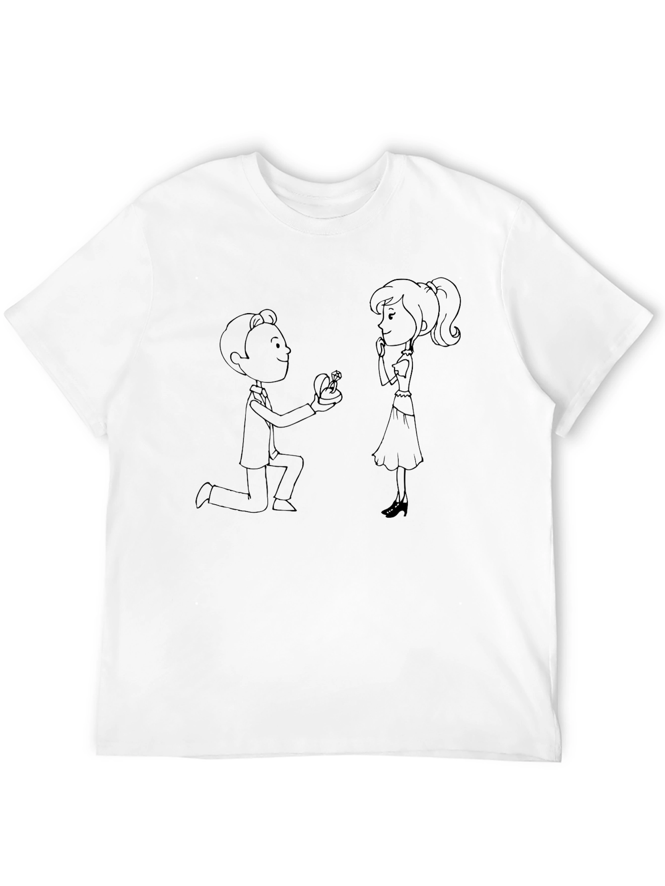 Proposal Graphic Tee - Black Cotton T-Shirt