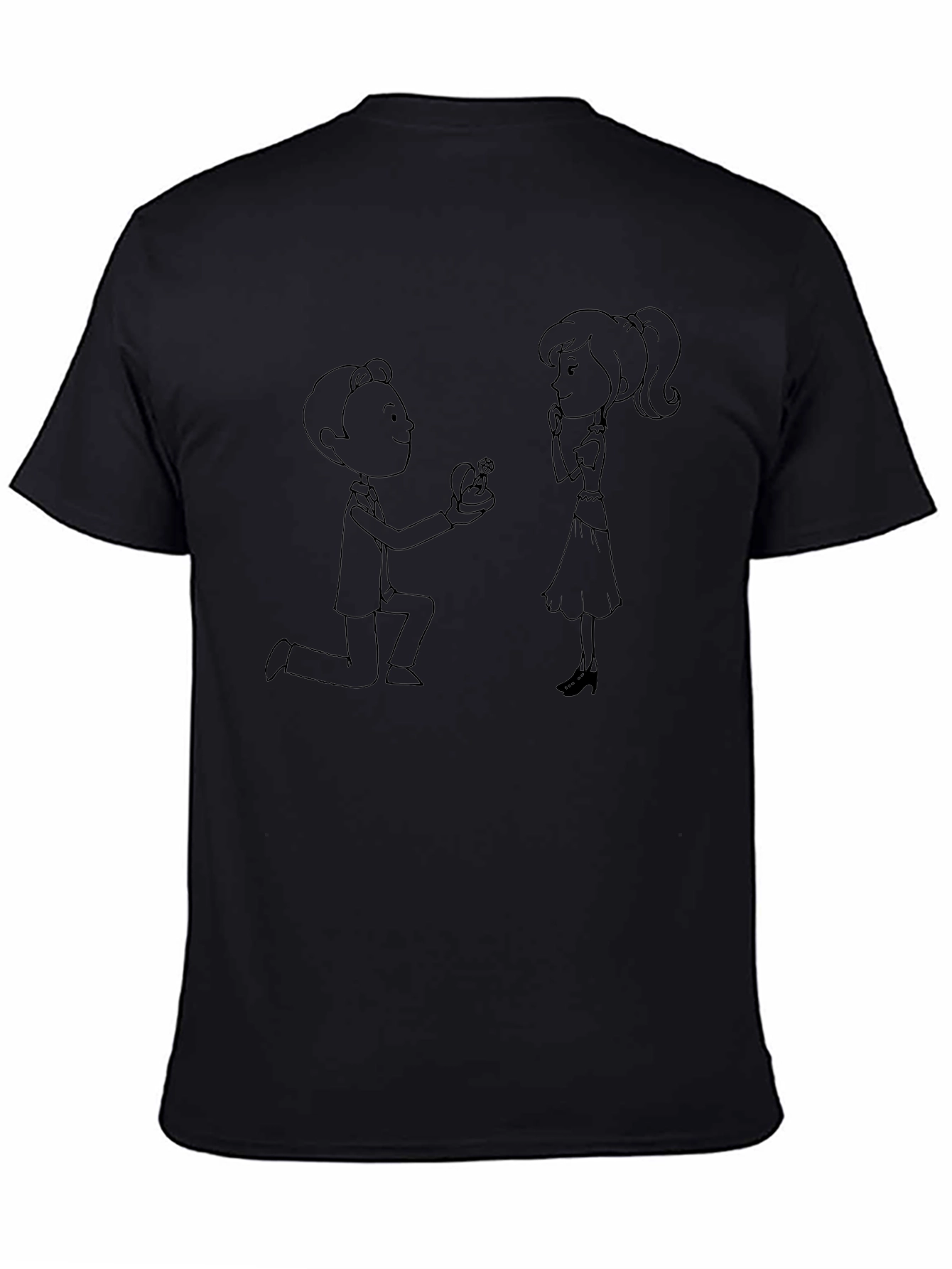 Proposal Graphic Tee - Black Cotton T-Shirt
