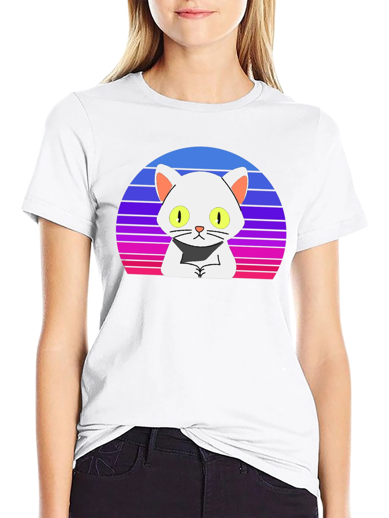 Retro Cat T-Shirt - Cool Cartoon Design