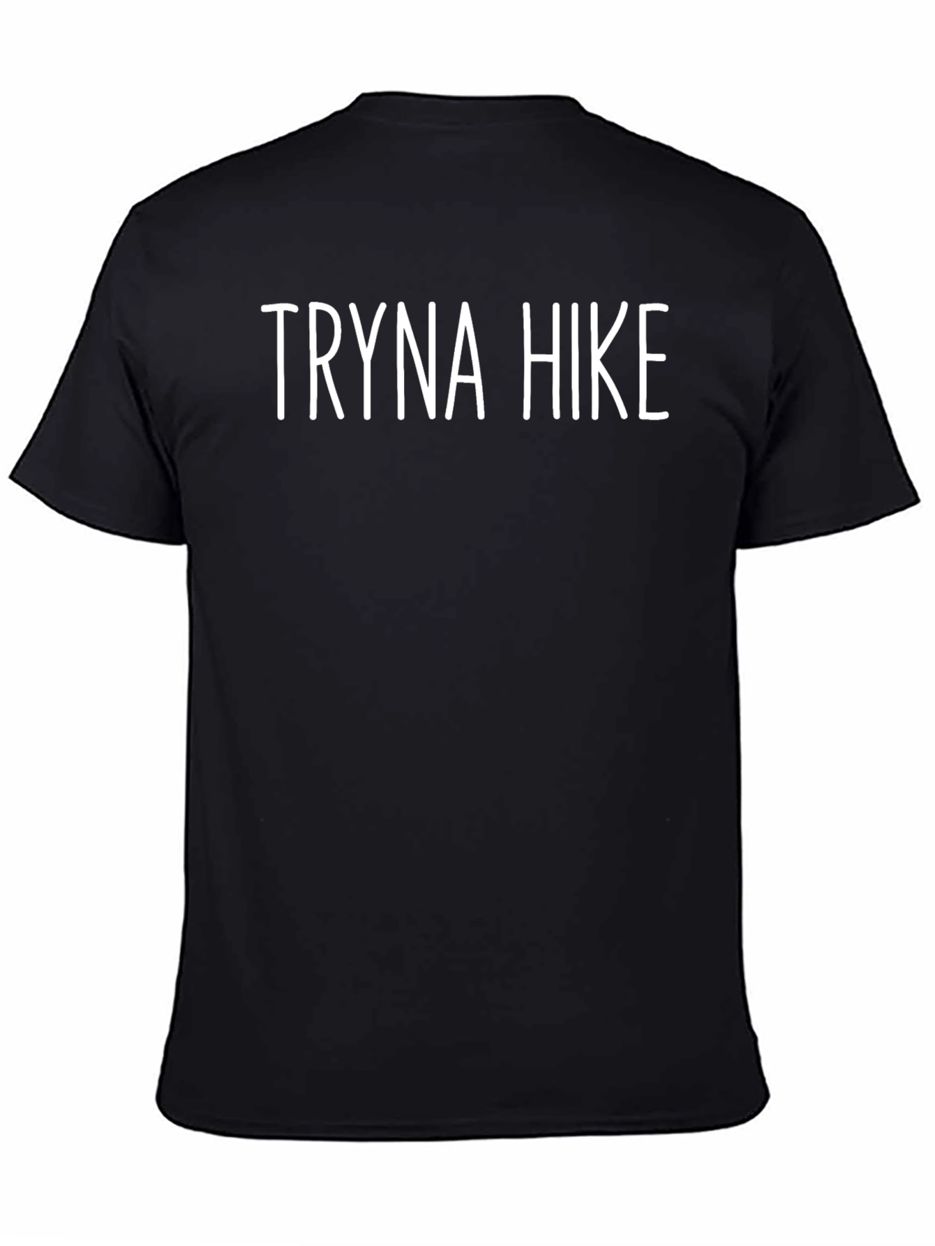 Tryna Hike Graphic Tee - Black Cotton Blend Shirt