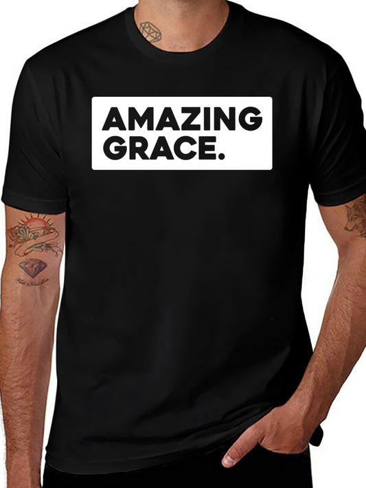Amazing Grace Black Tee - Classic Design