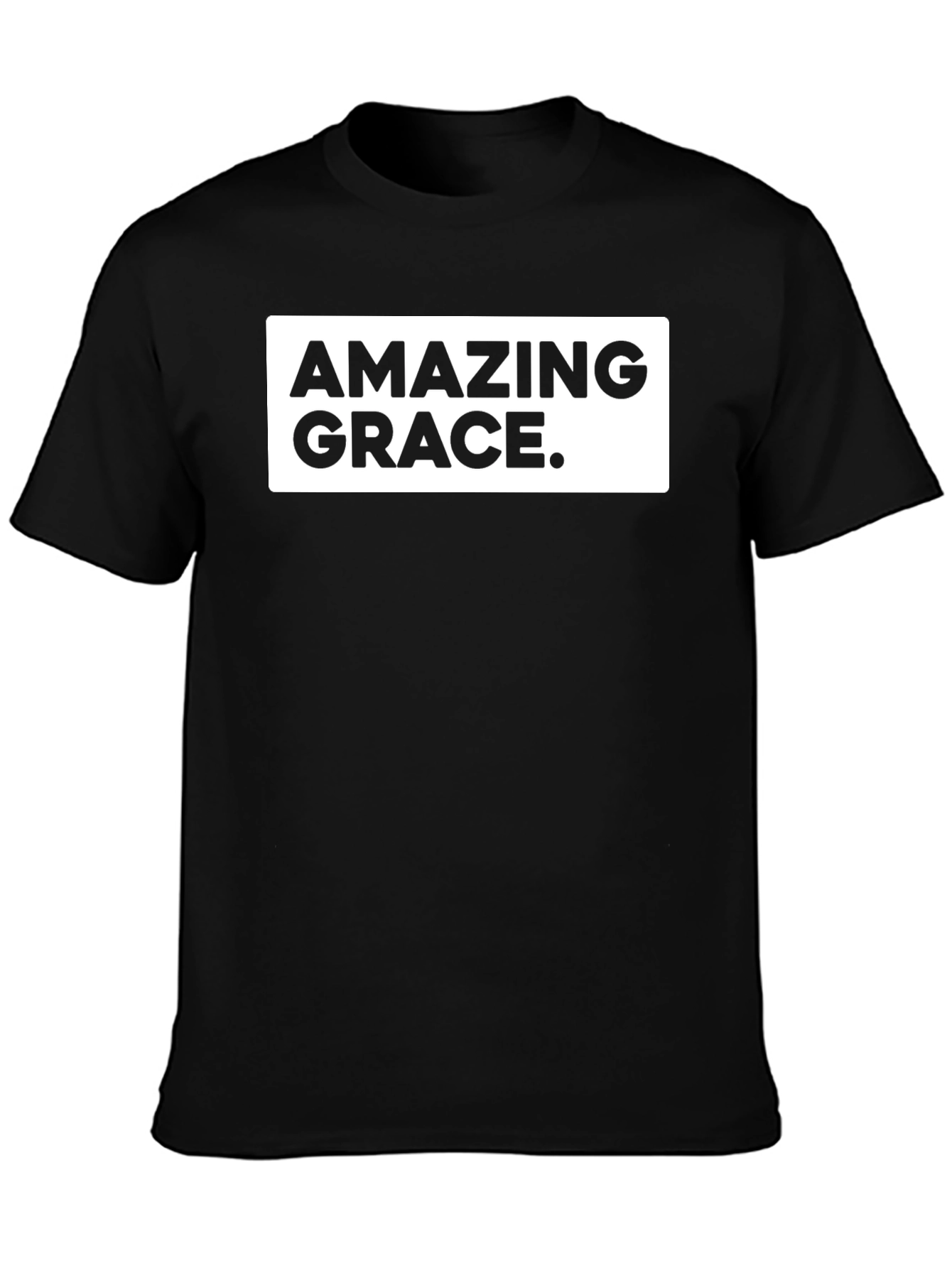 Amazing Grace Black Tee - Classic Design