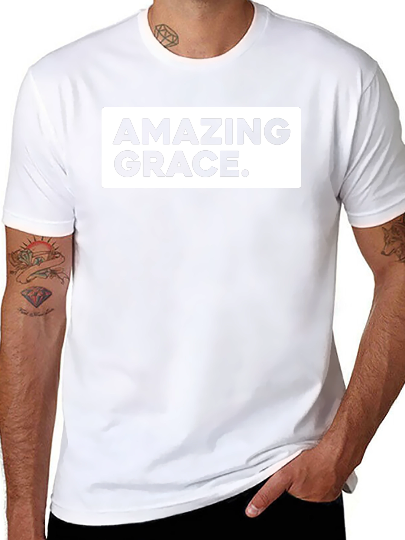Amazing Grace Black Tee - Classic Design