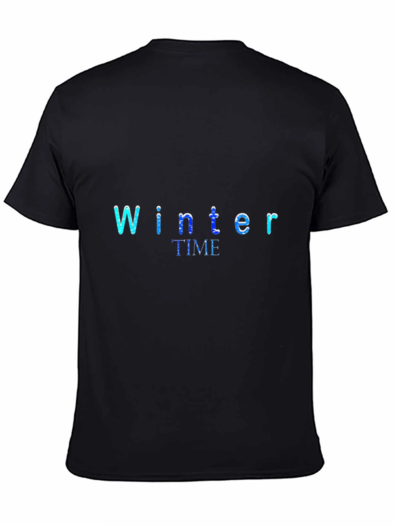 Winter Time Graphic Black T-Shirt
