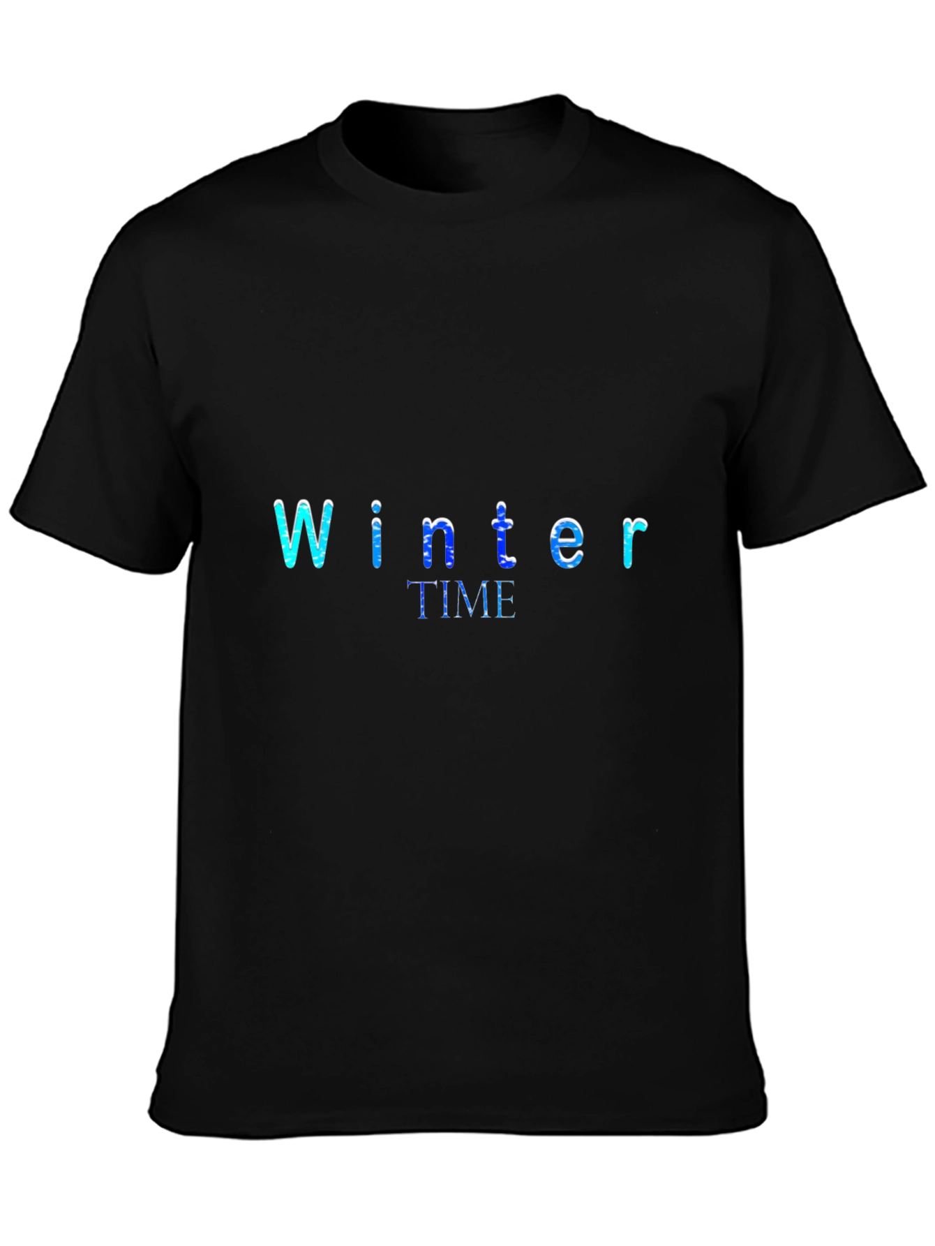 Winter Time Graphic Black T-Shirt