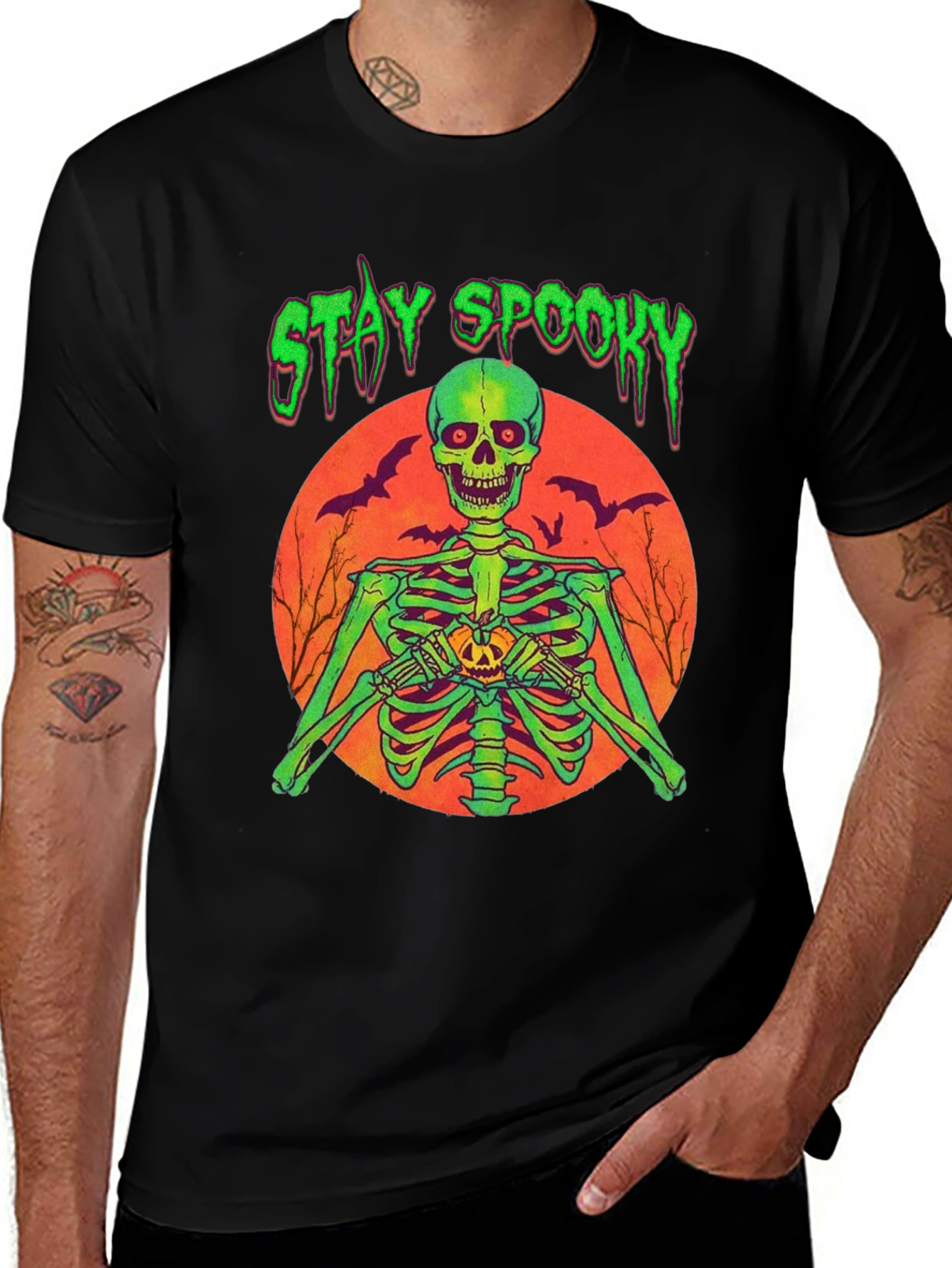 Stay Spooky Skeleton Graphic Tee