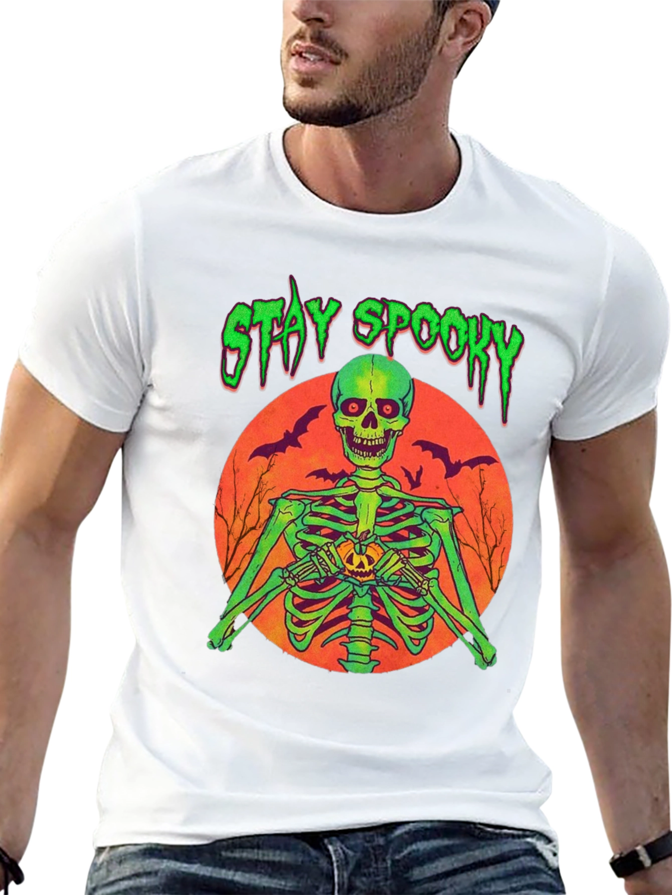 Stay Spooky Skeleton Graphic Tee