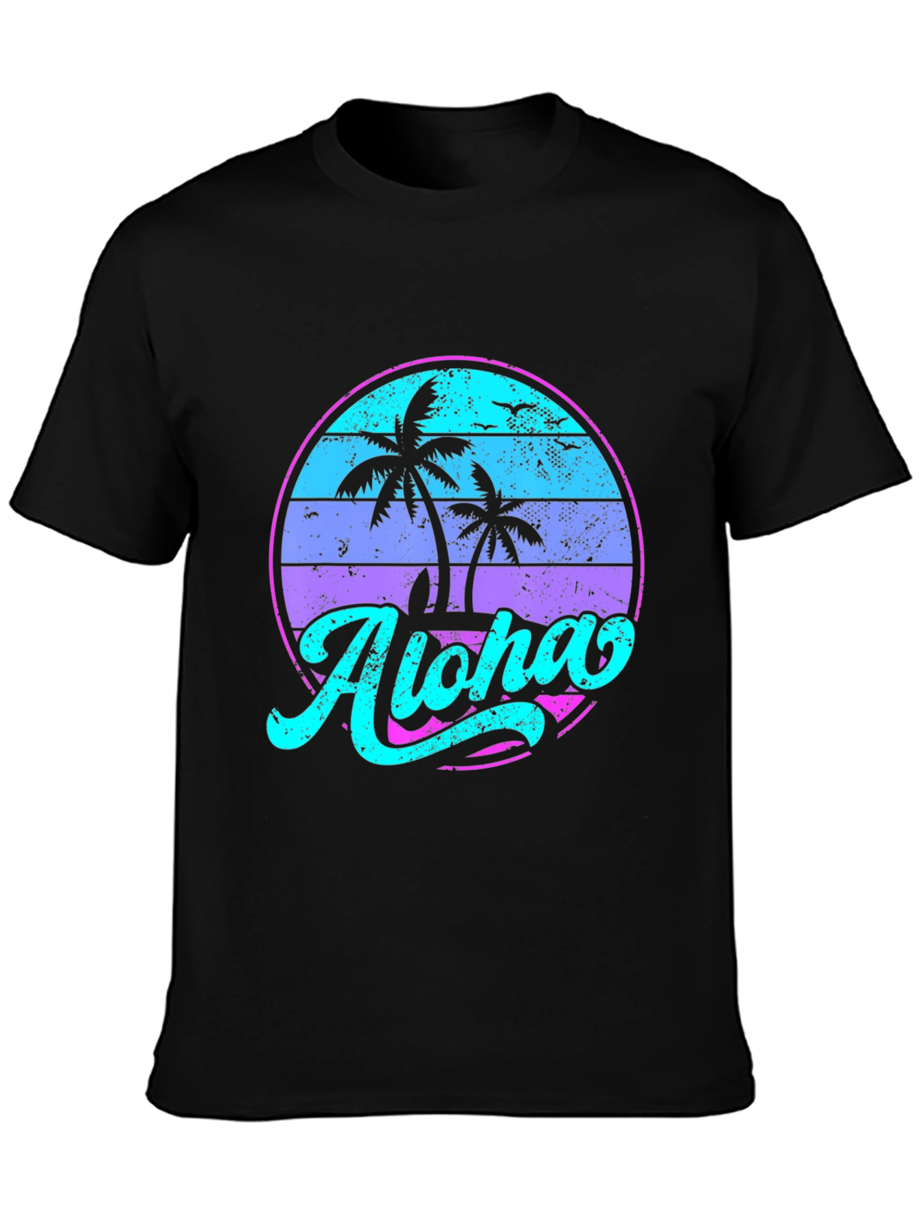 Aloha Palm Sunset T-Shirt - Beach Vibe