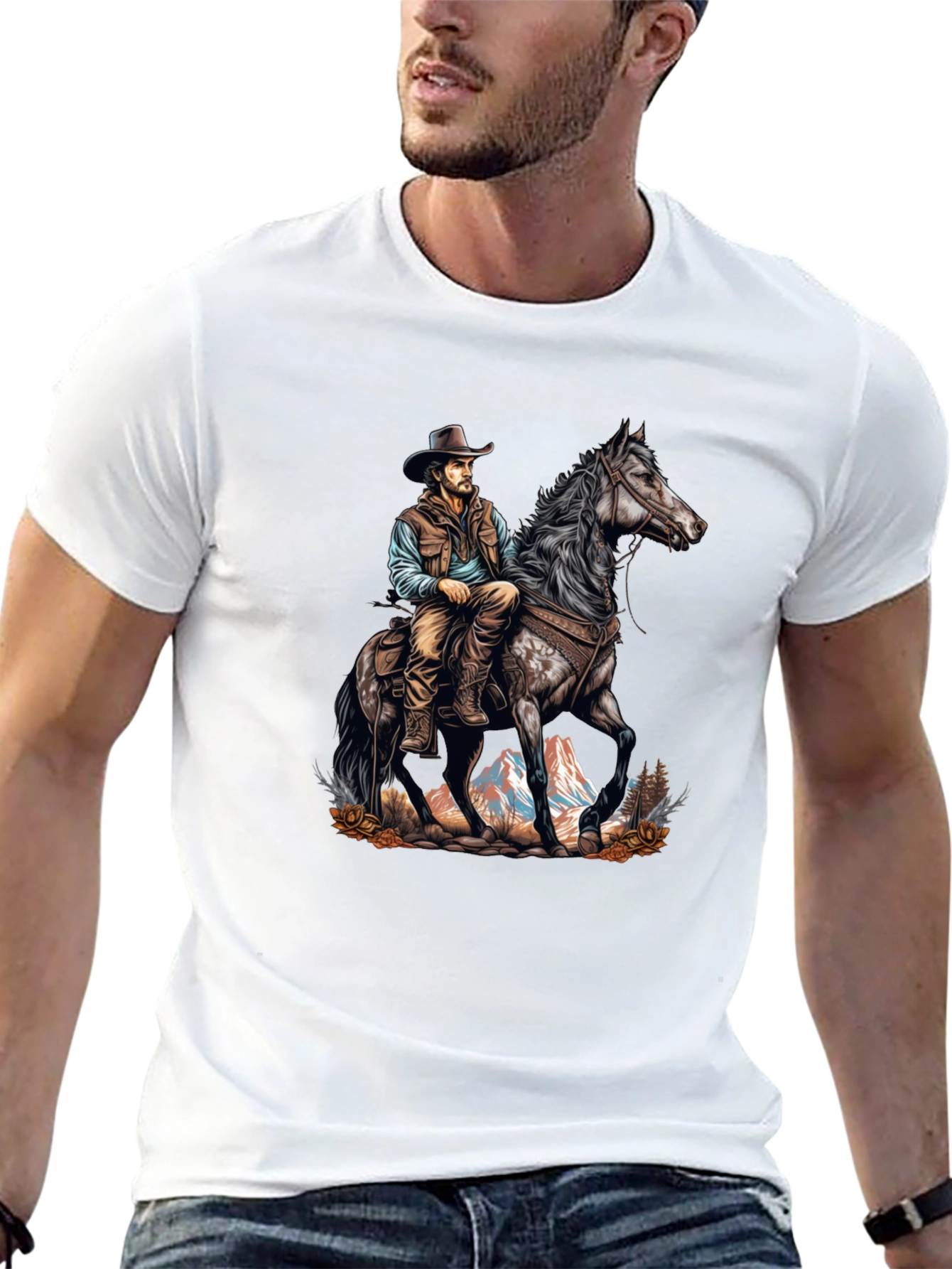 Cowboy on Horseback Graphic Tee