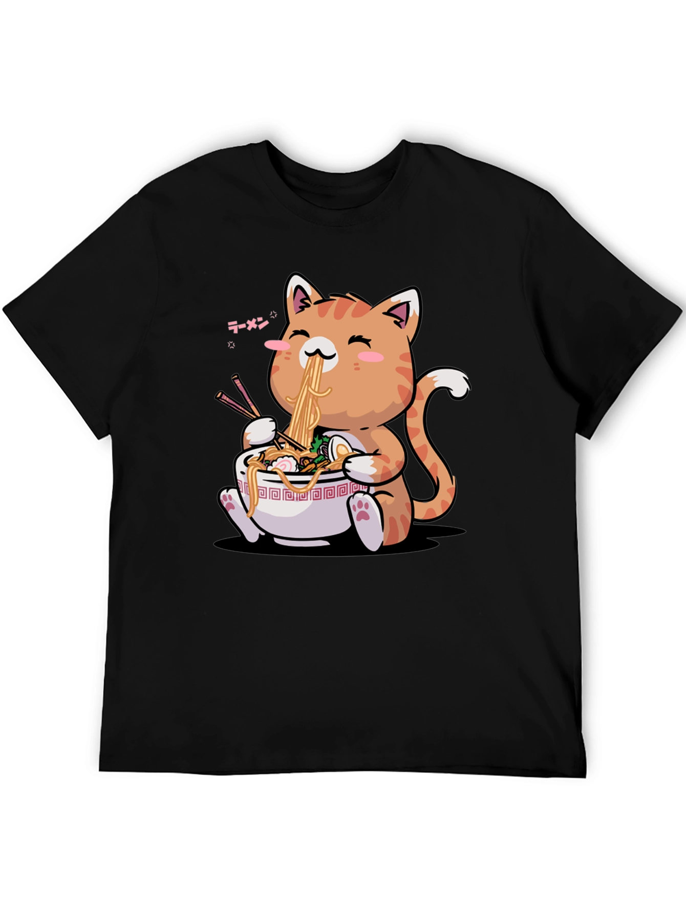 Ramen Cat T-Shirt - Cute Anime Style