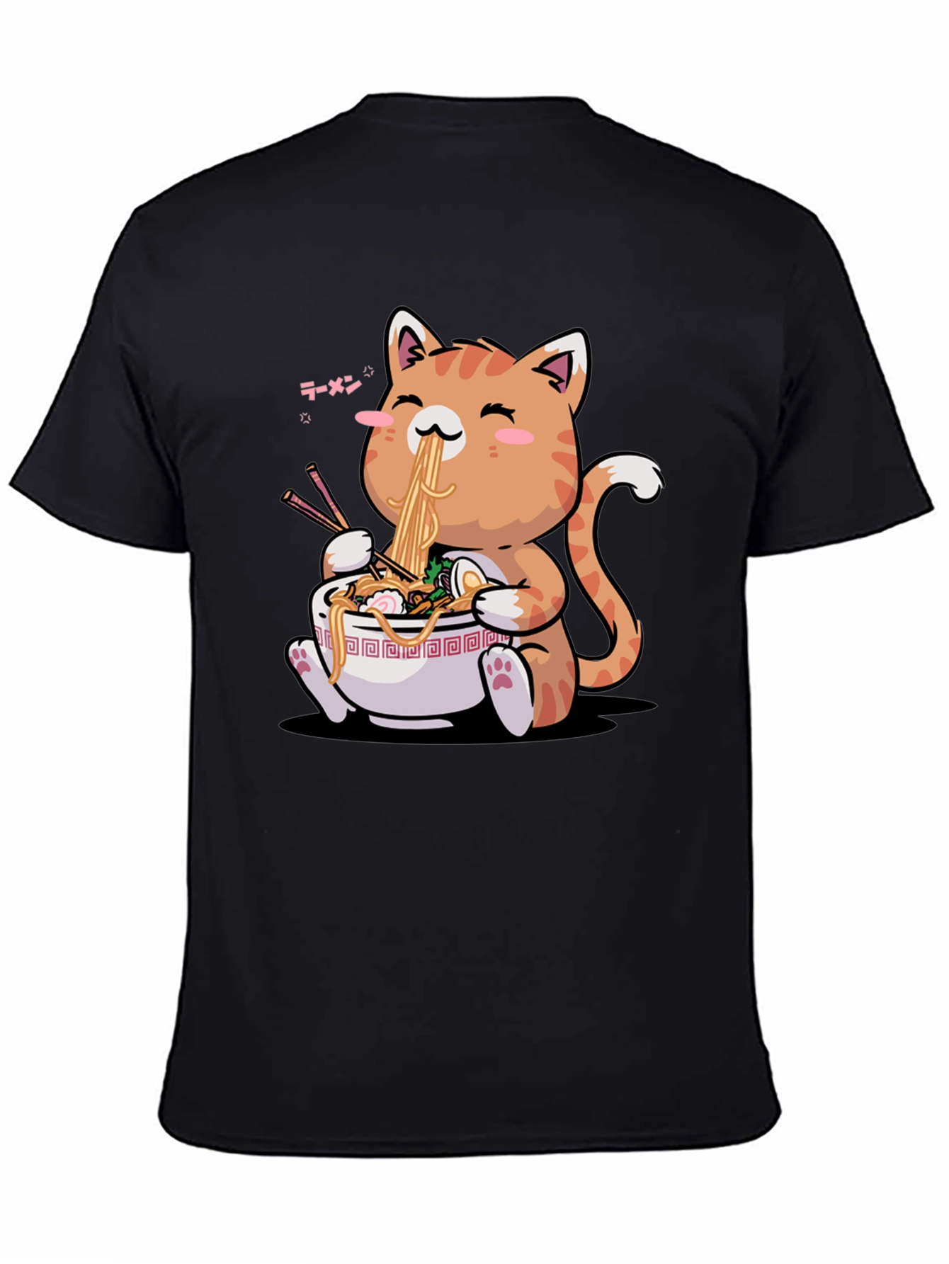 Ramen Cat T-Shirt - Cute Anime Style