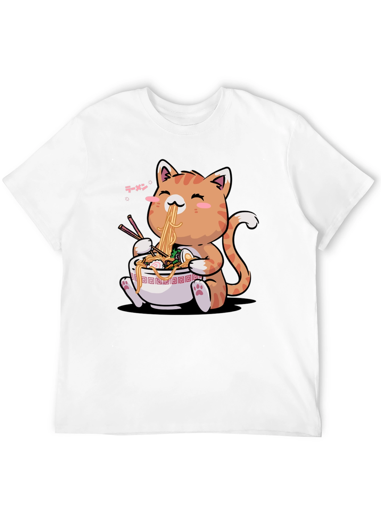 Ramen Cat T-Shirt - Cute Anime Style