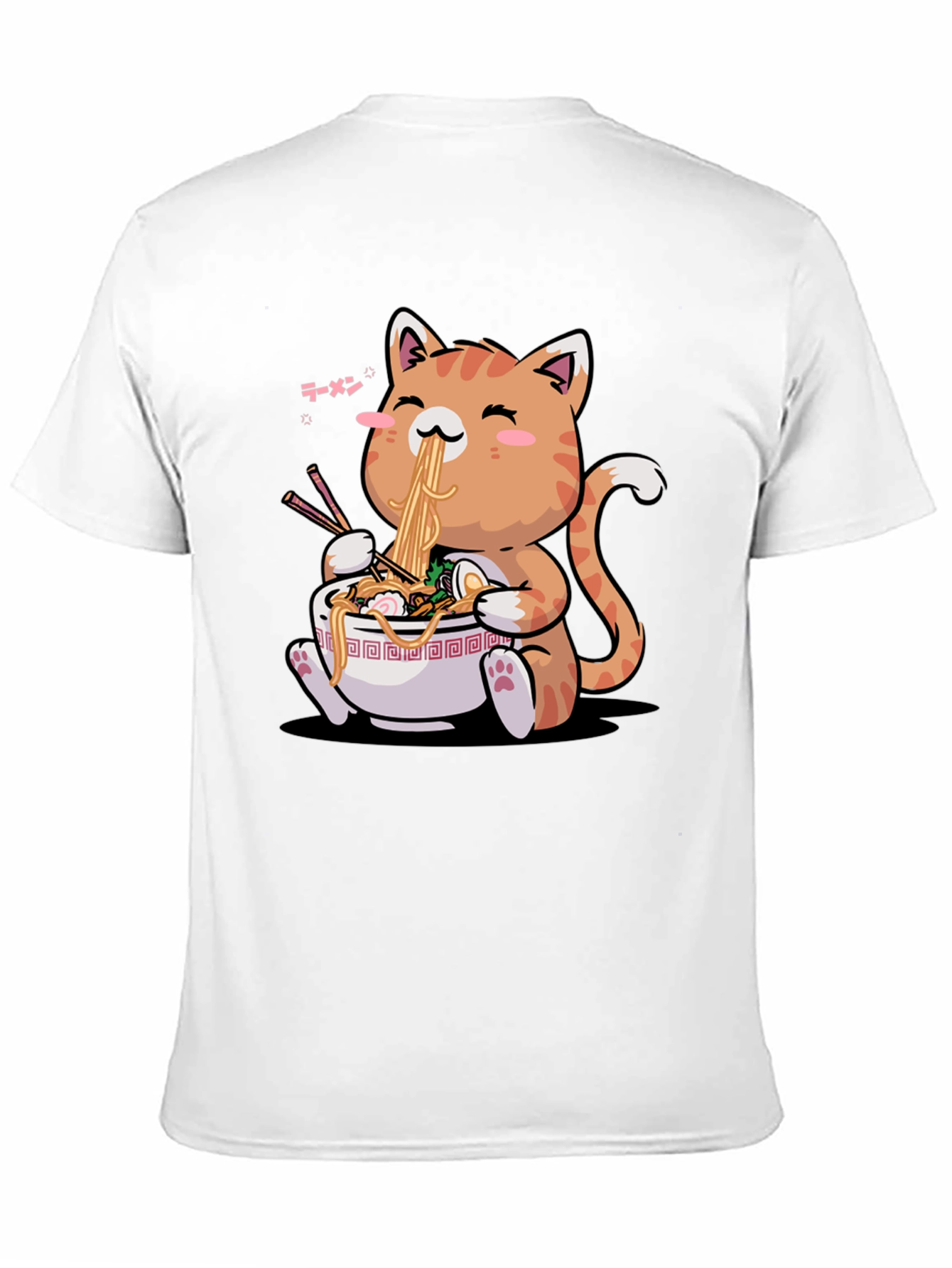 Ramen Cat T-Shirt - Cute Anime Style