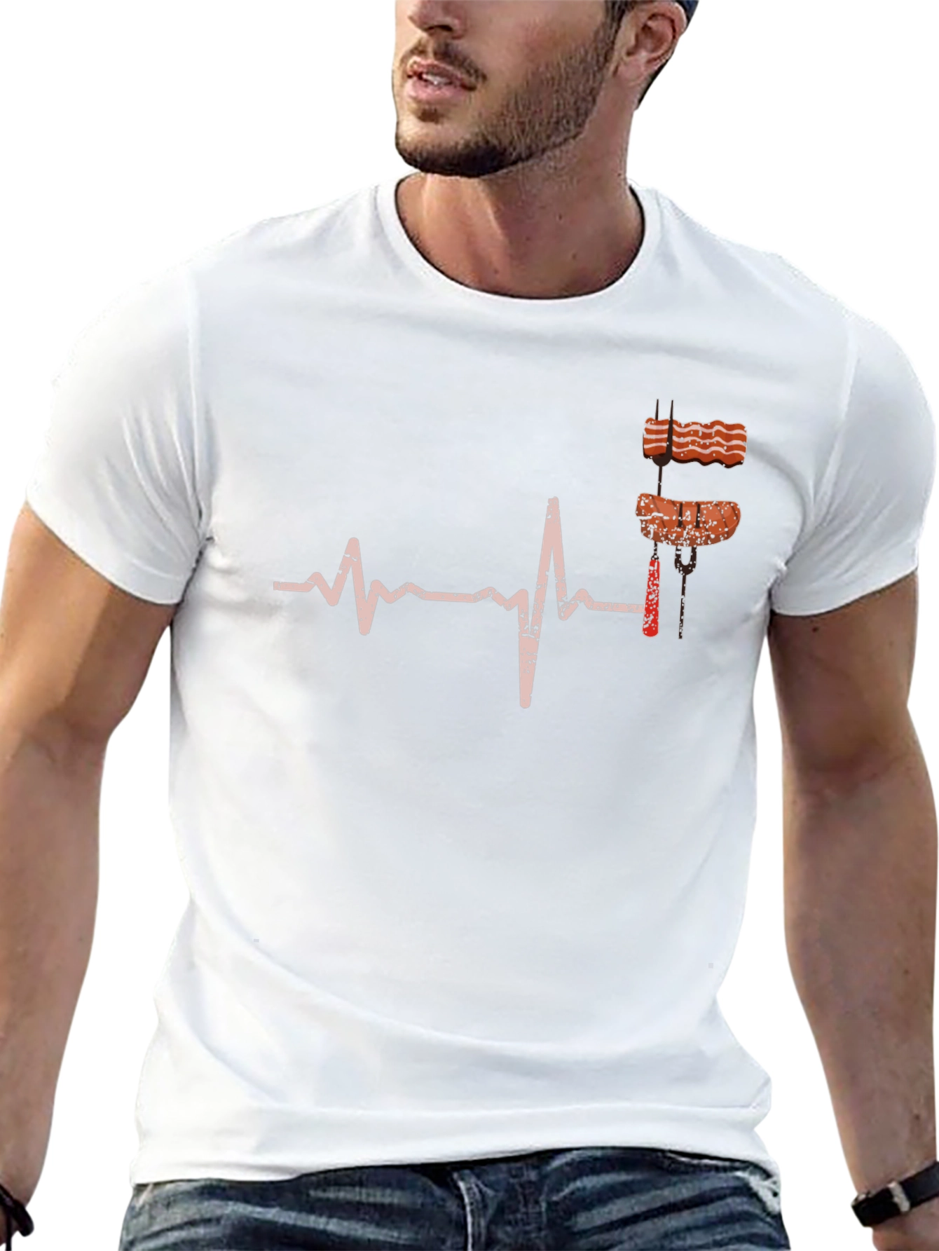 BBQ Lovers Heartbeat T-Shirt