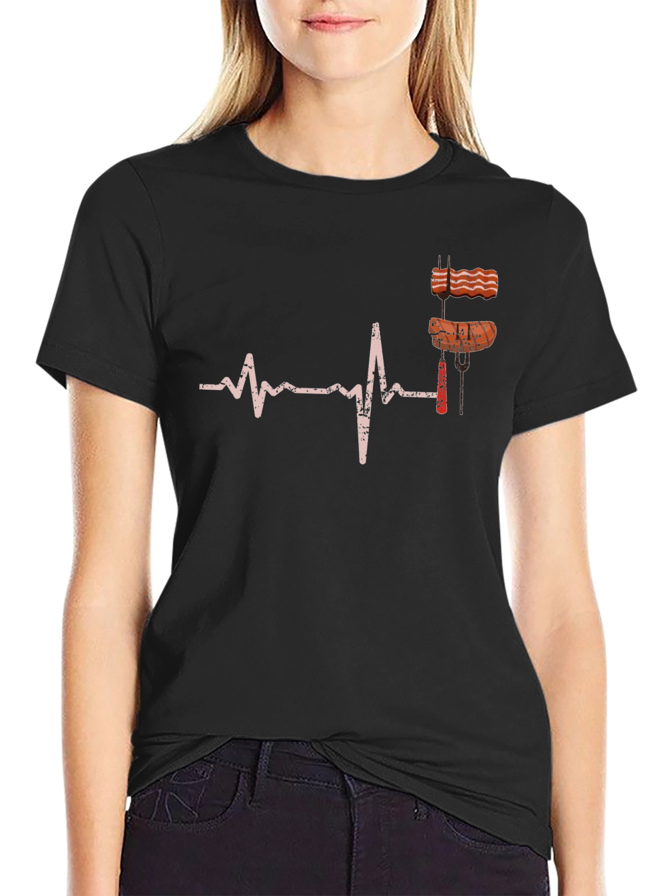BBQ Lovers Heartbeat T-Shirt