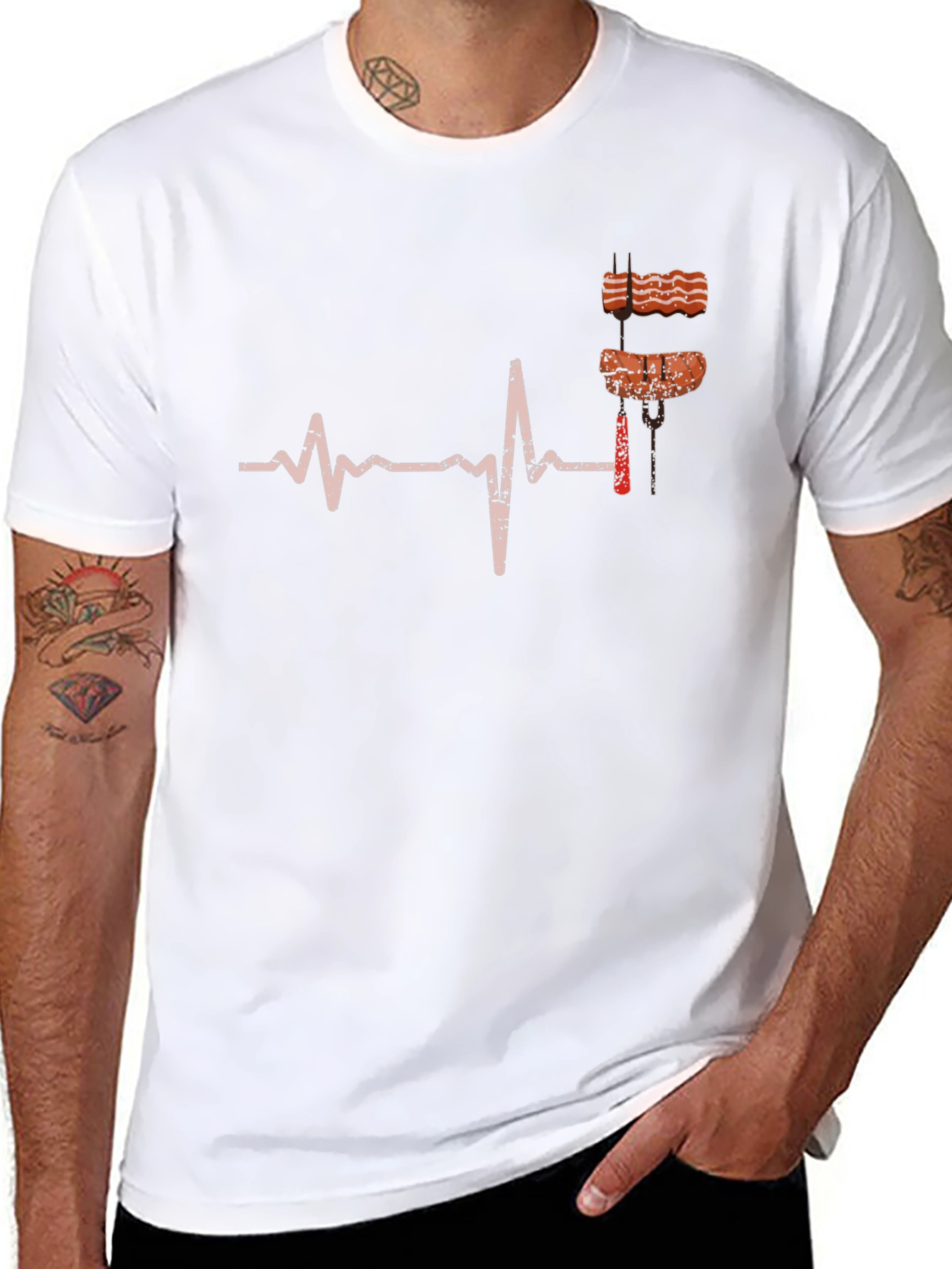 BBQ Lovers Heartbeat T-Shirt
