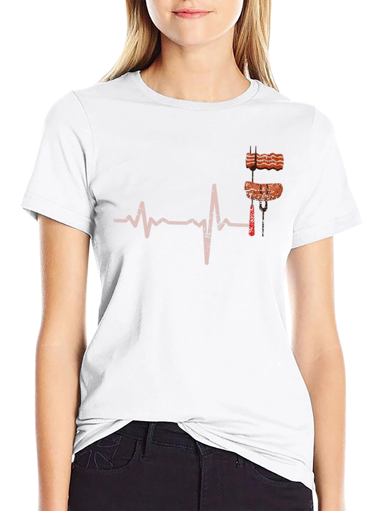 BBQ Lovers Heartbeat T-Shirt