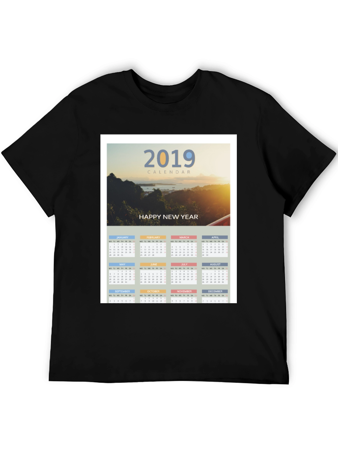 2019 Calendar Graphic T-Shirt - New Years Apparel