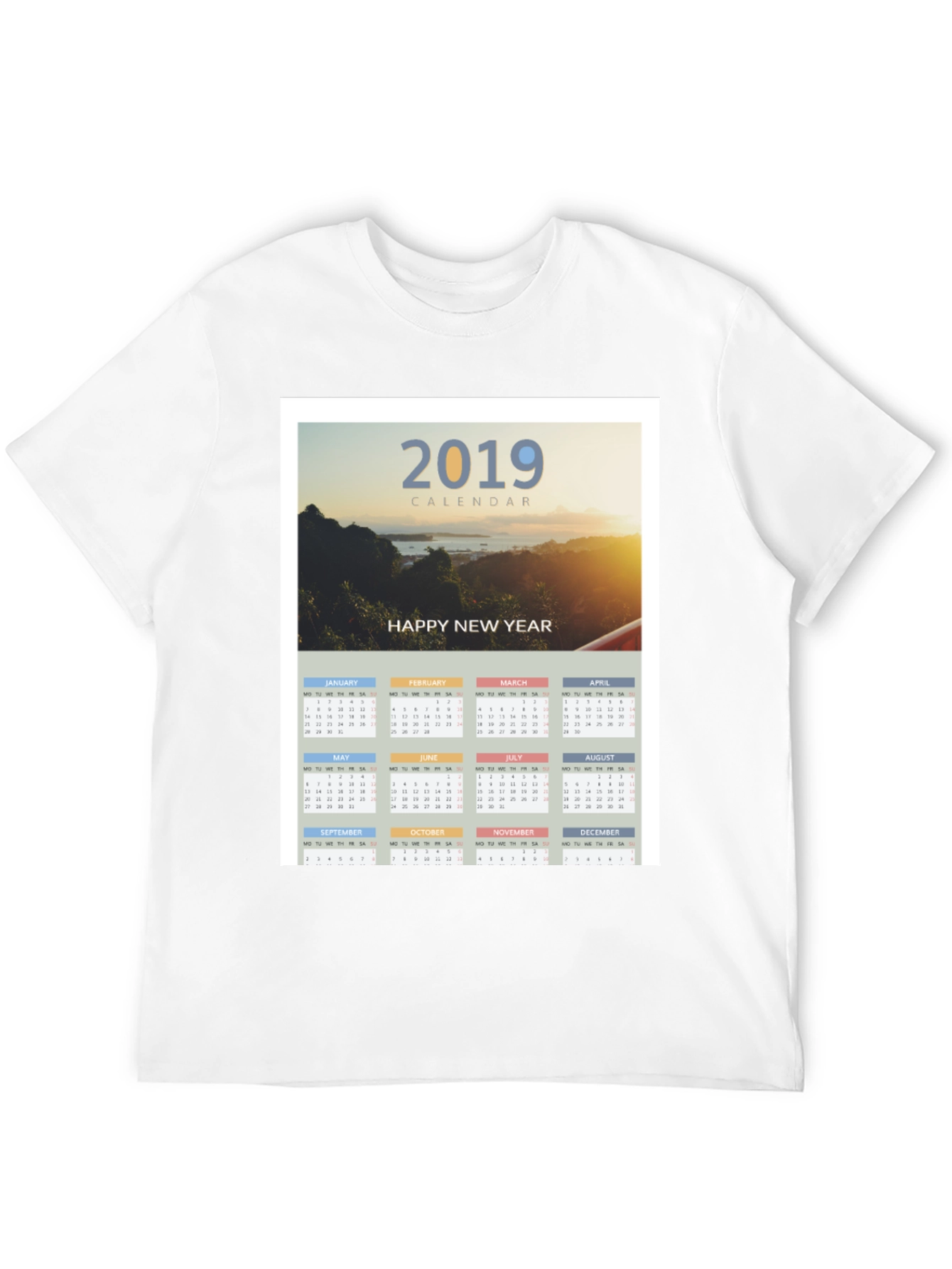 2019 Calendar Graphic T-Shirt - New Years Apparel