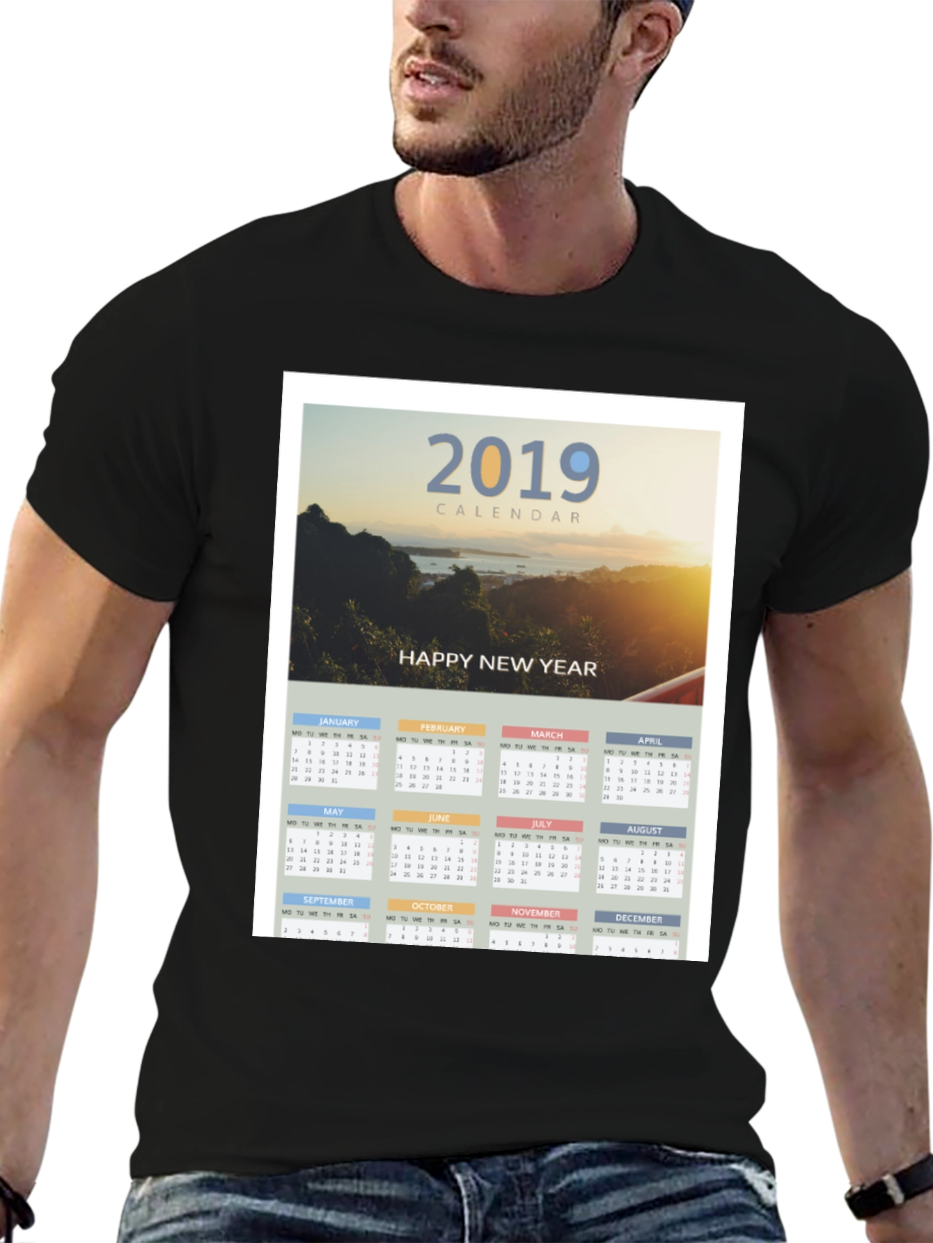 2019 Calendar Graphic T-Shirt - New Years Apparel