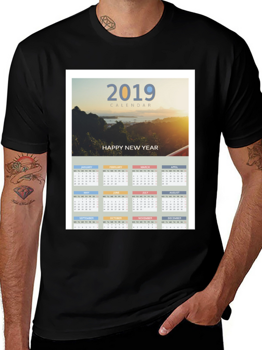 2019 Calendar Graphic T-Shirt - New Years Apparel