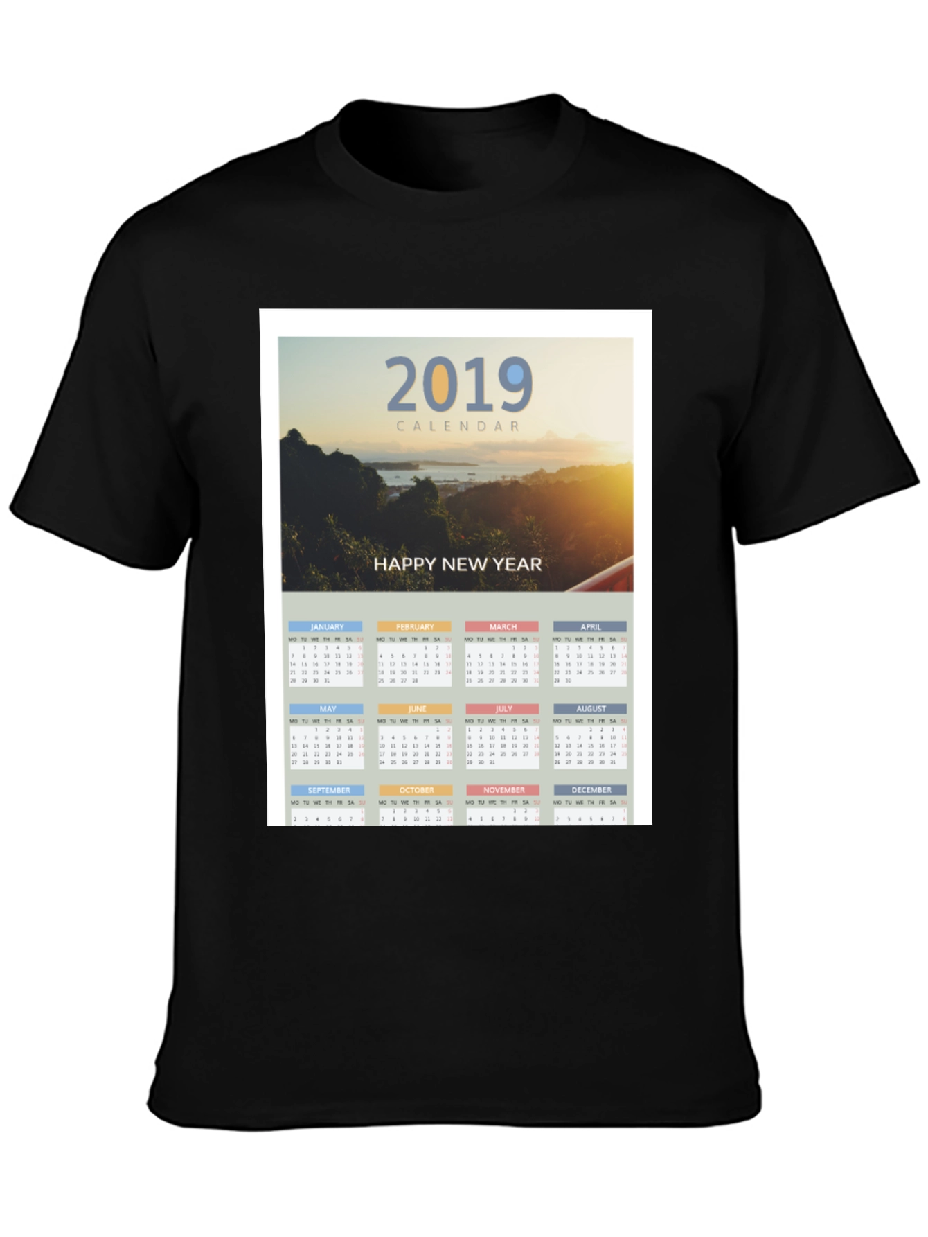 2019 Calendar Graphic T-Shirt - New Years Apparel