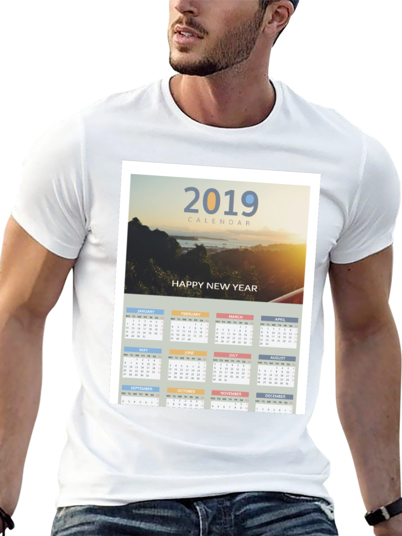 2019 Calendar Graphic T-Shirt - New Years Apparel