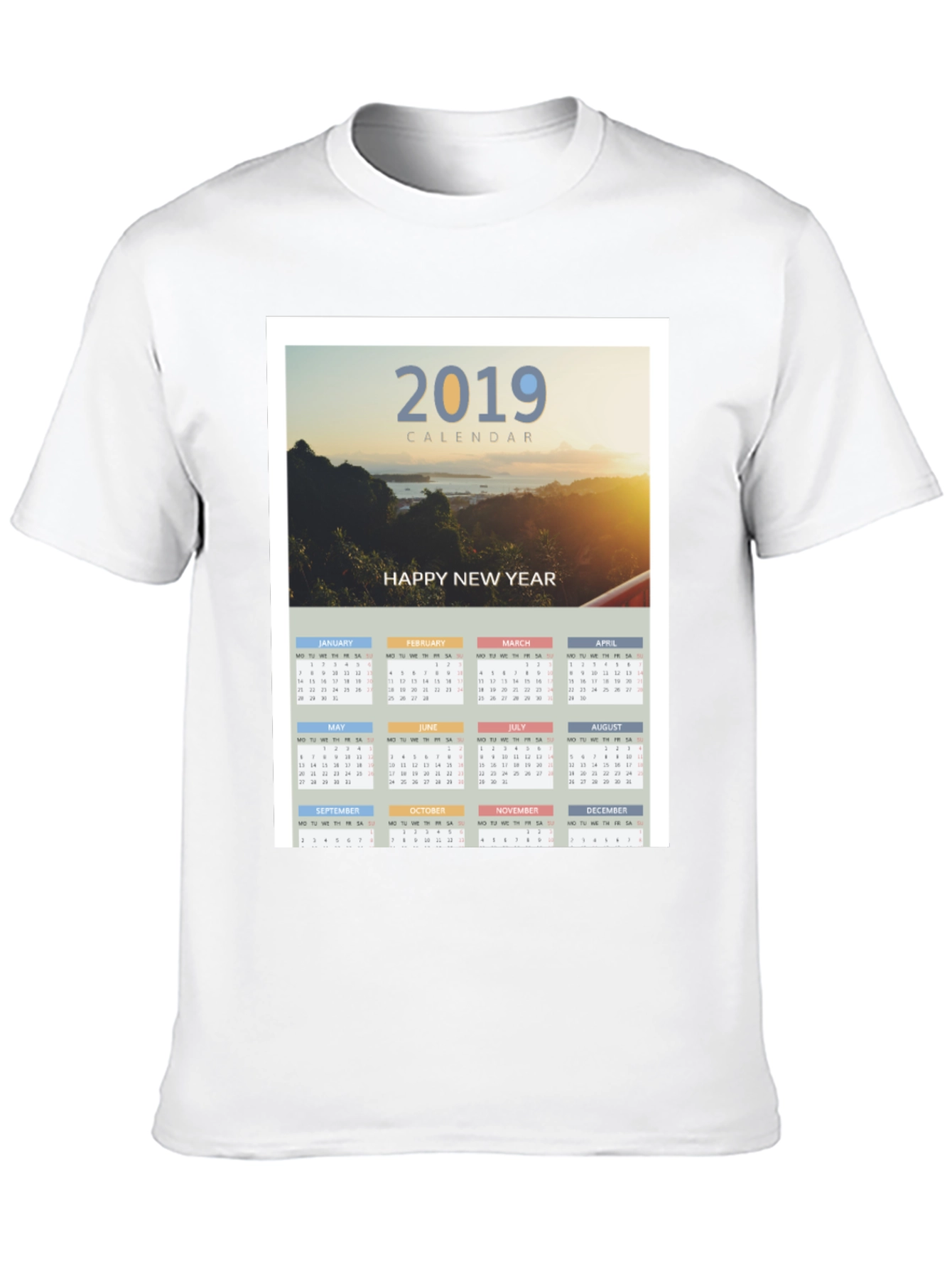 2019 Calendar Graphic T-Shirt - New Years Apparel