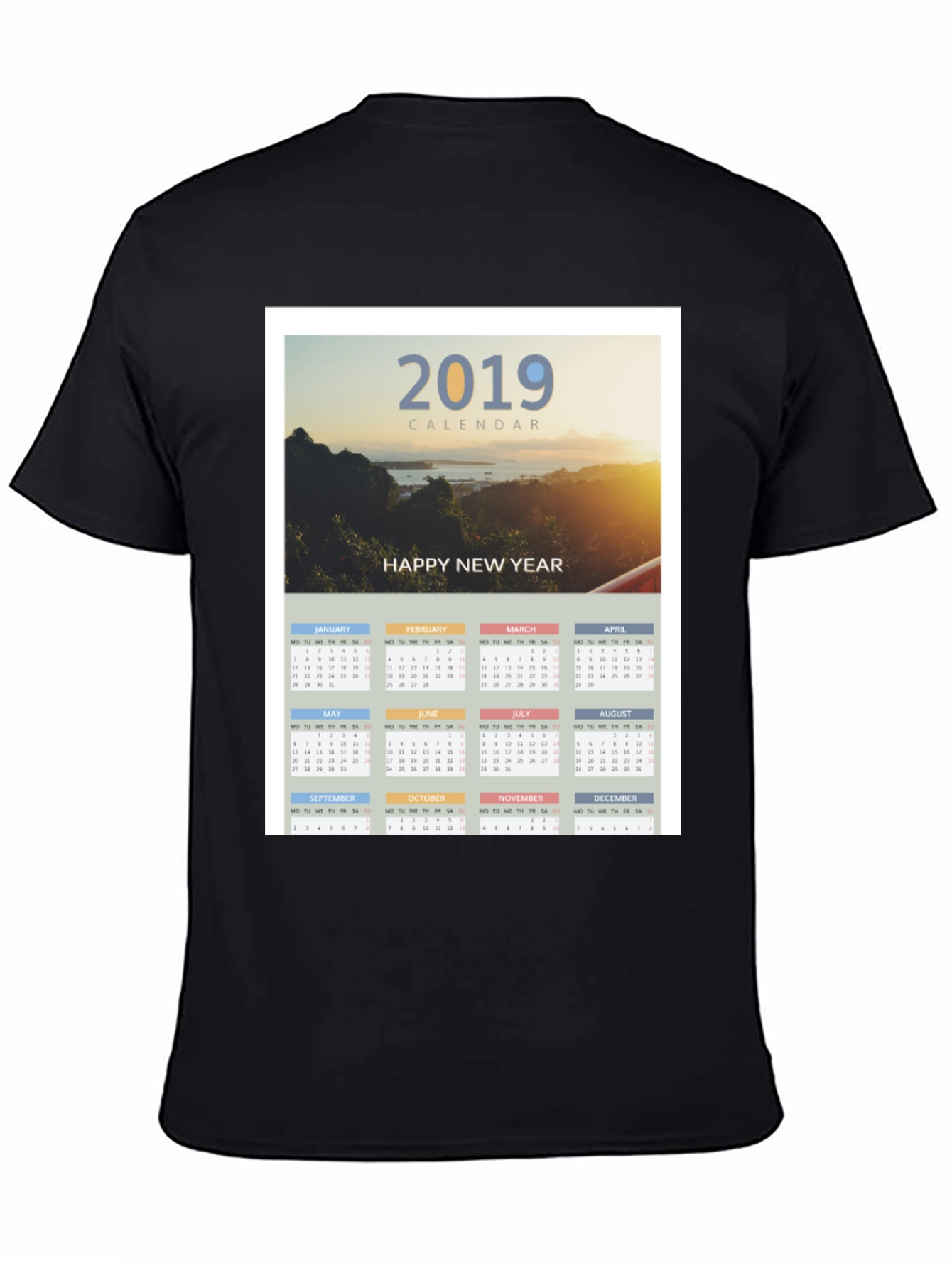 2019 Calendar Graphic T-Shirt - New Years Apparel