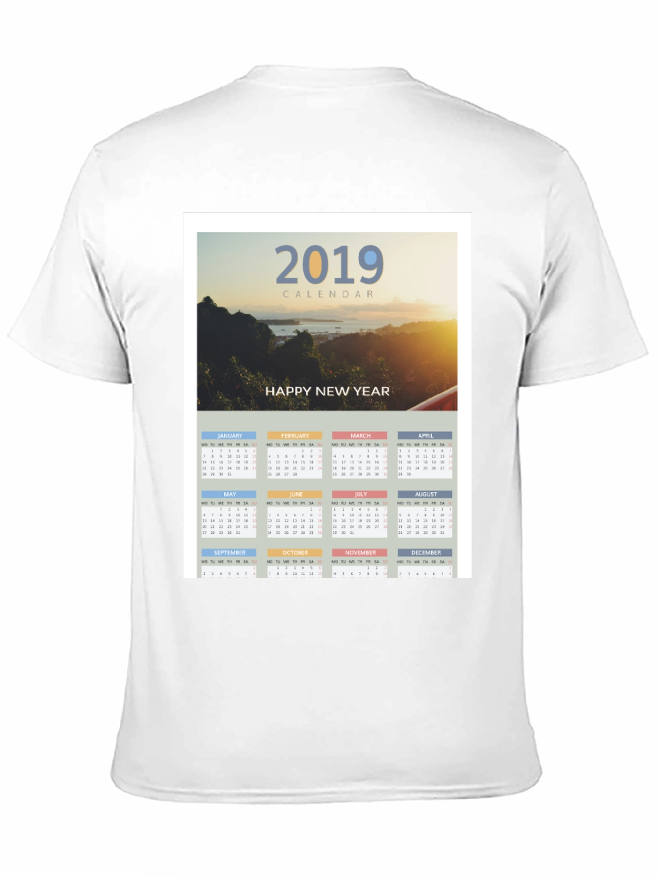 2019 Calendar Graphic T-Shirt - New Years Apparel