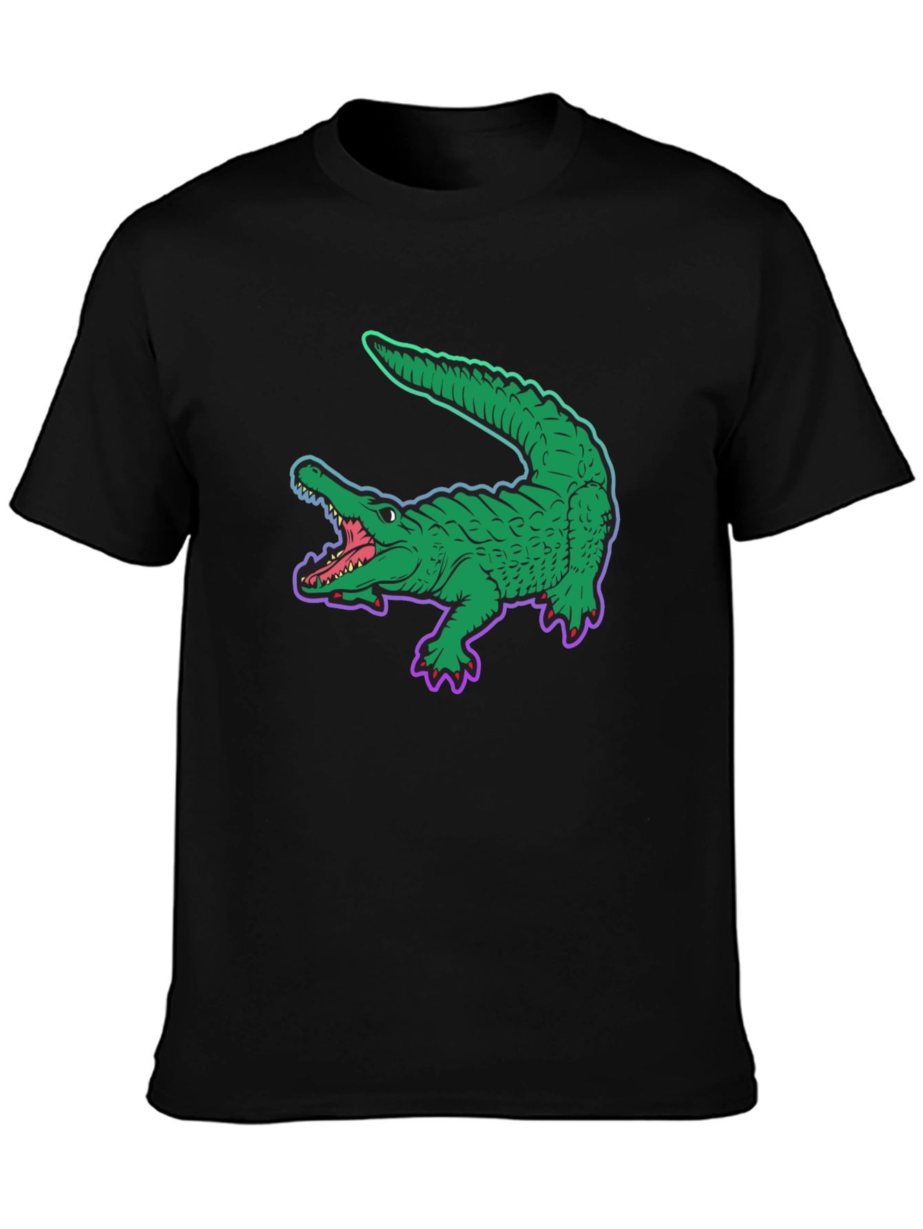 Cool Crocodile Graphic Tee - Black