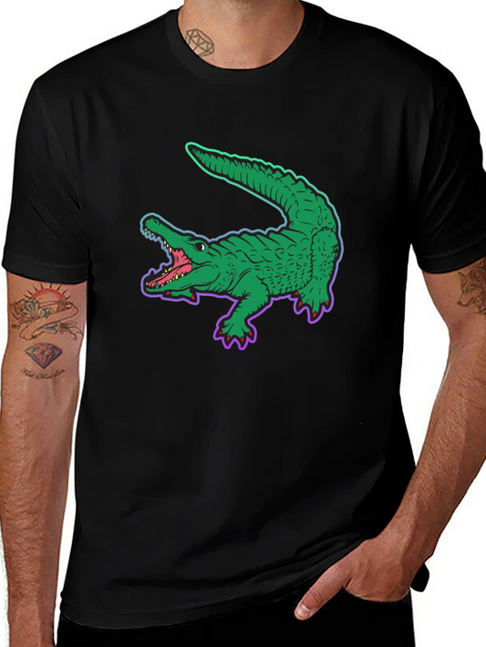 Cool Crocodile Graphic Tee - Black