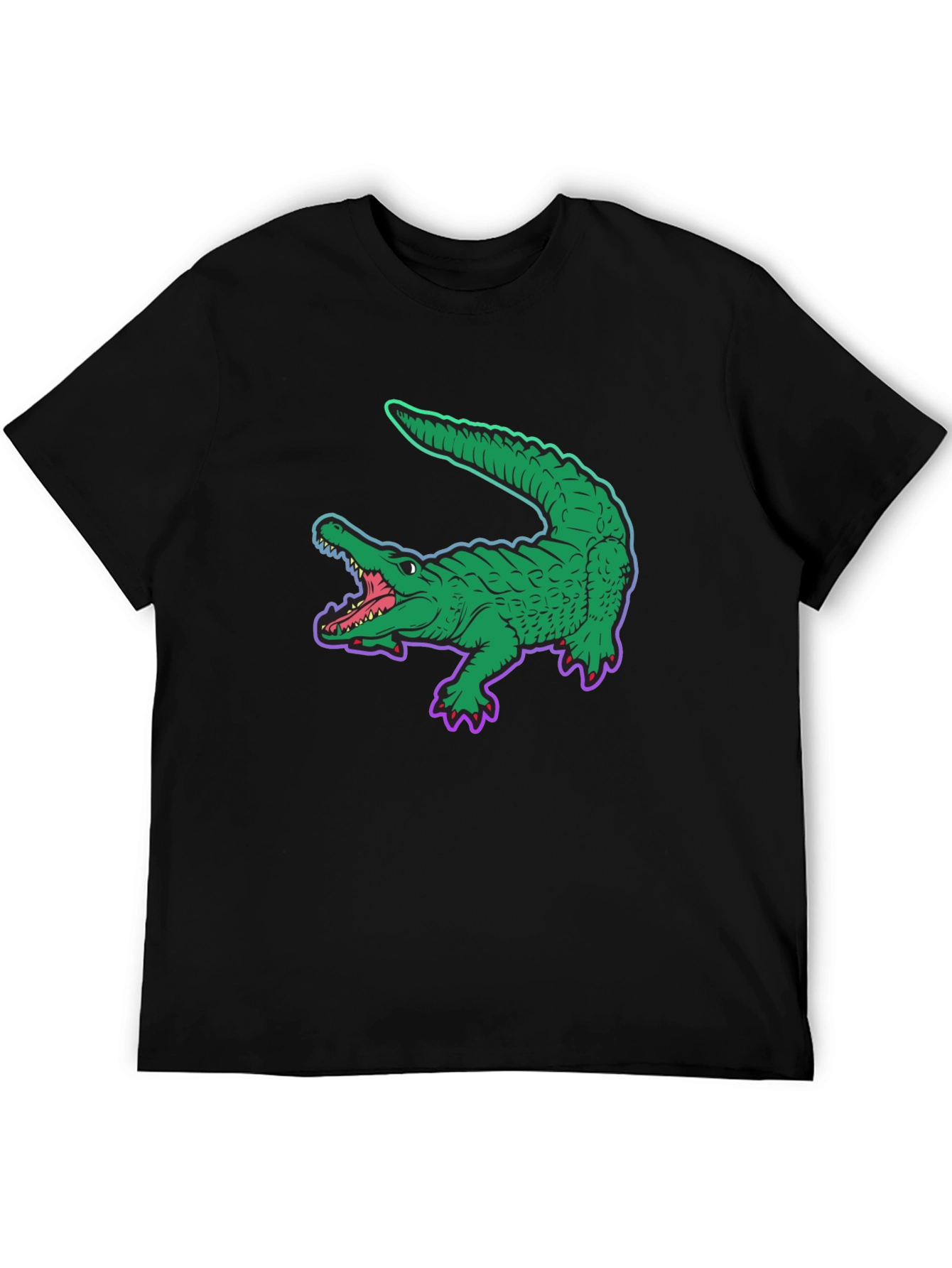 Cool Crocodile Graphic Tee - Black