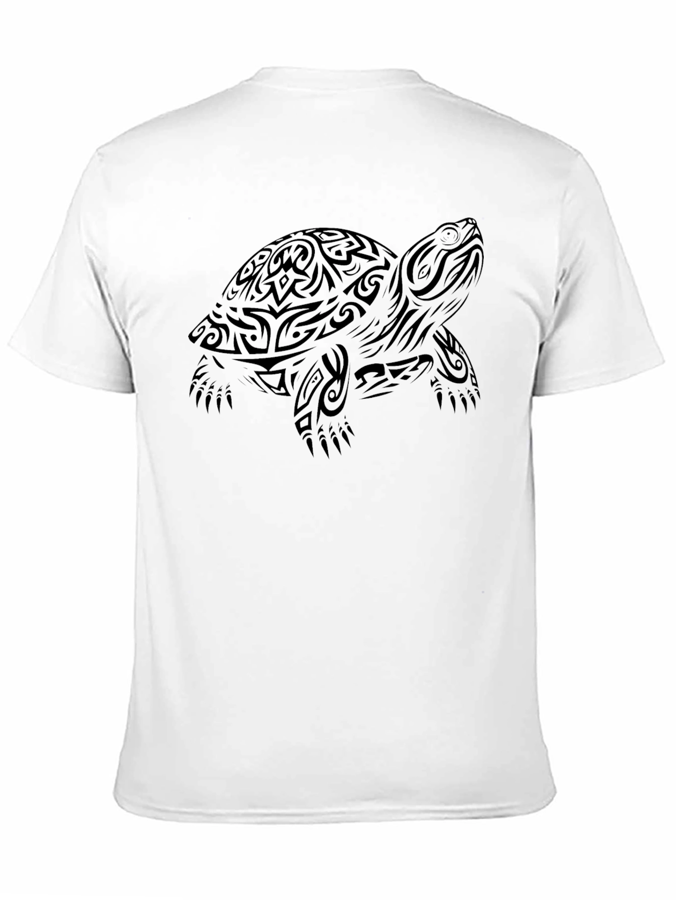Tribal Turtle Black T-Shirt - Unique Design