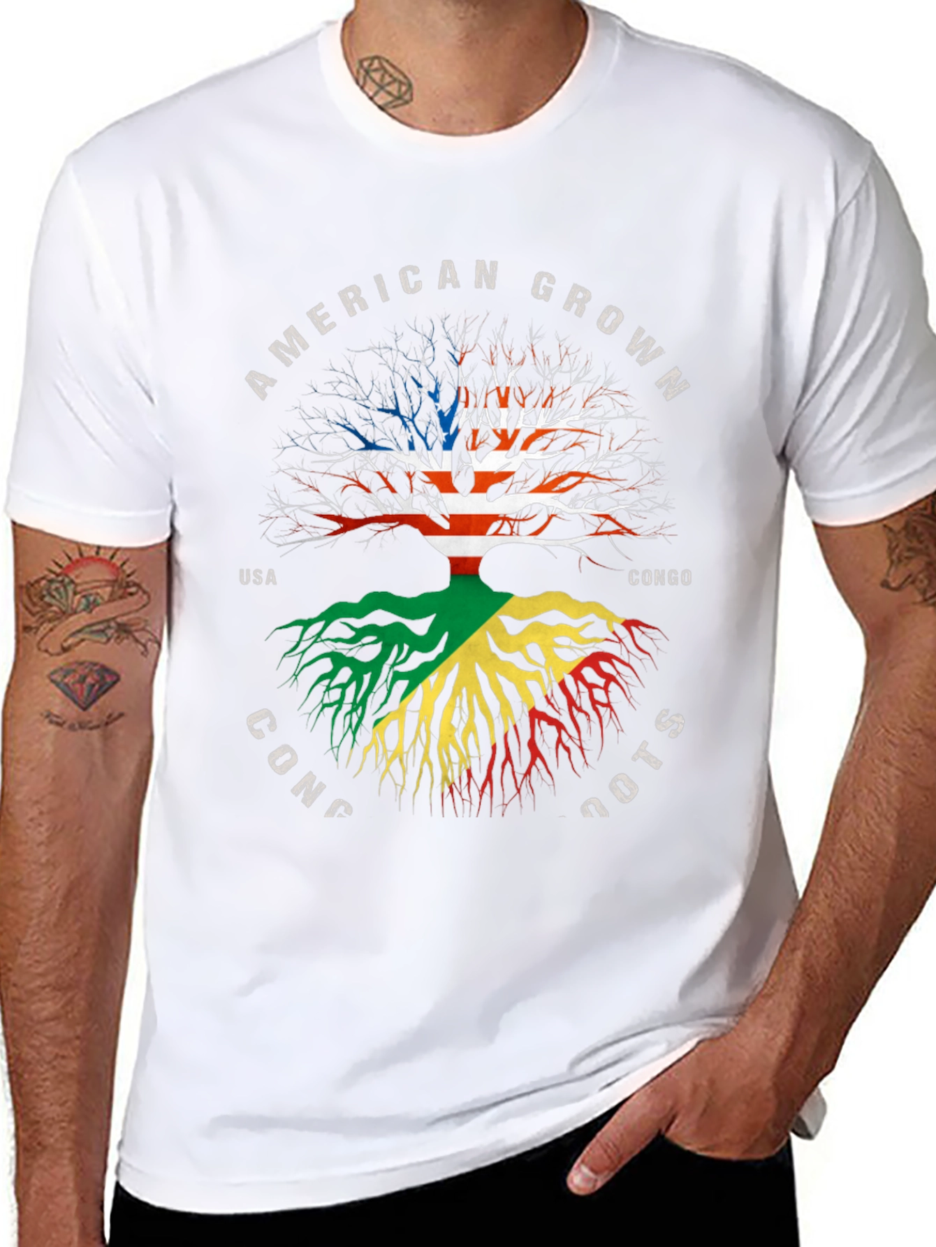 American Grown Congo Roots Graphic T-Shirt